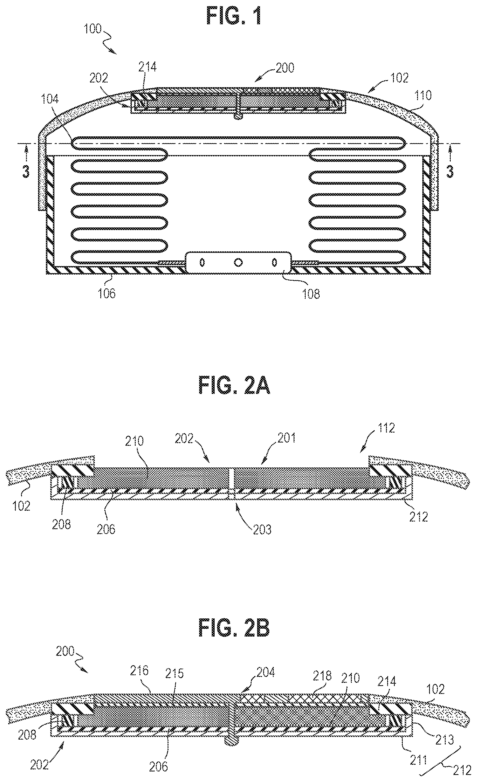 Patent US11780399 Figure 1 – Emblem assembly in airbag cover