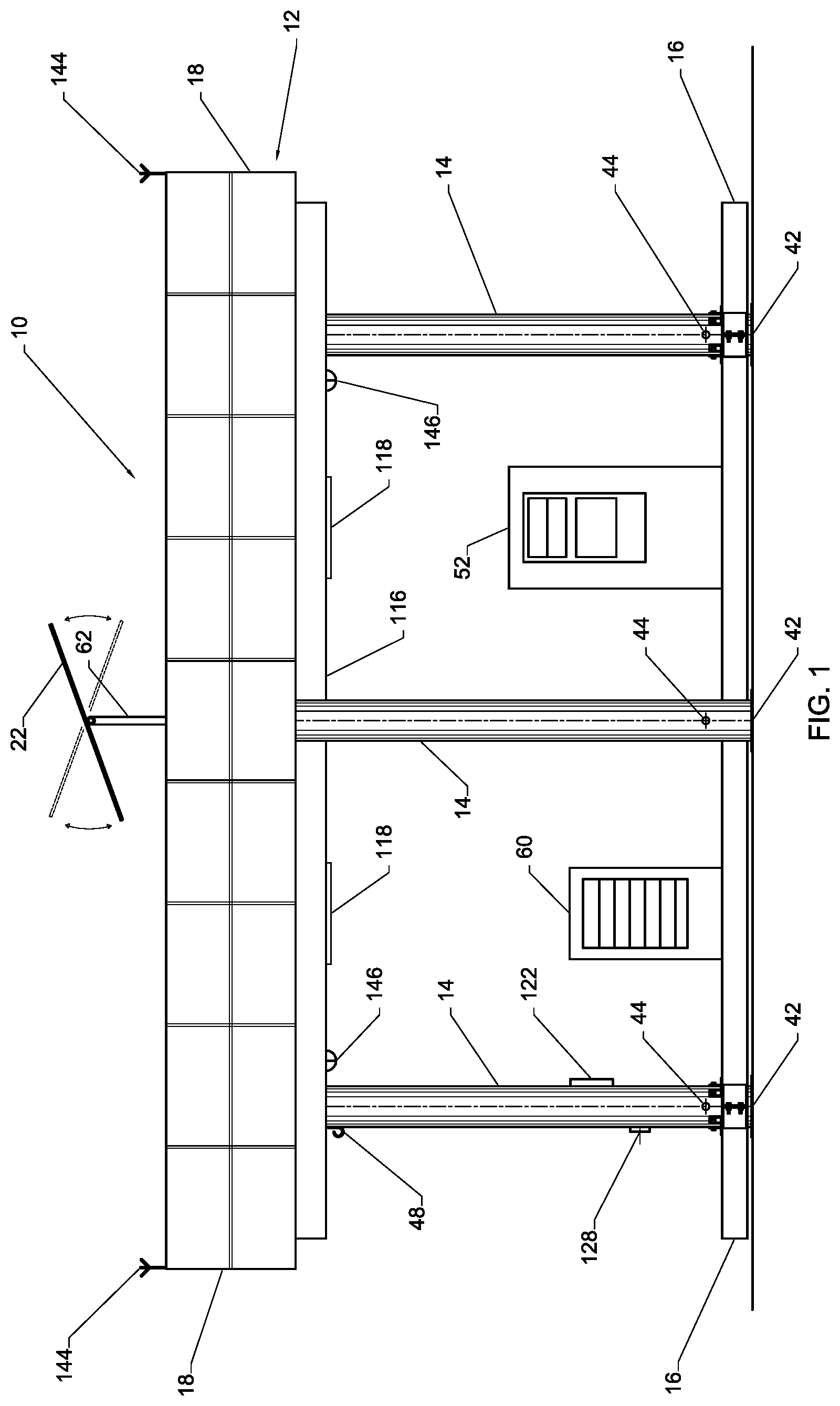 Patent US11780410 — Mobile fuel distribution station — Figure 1