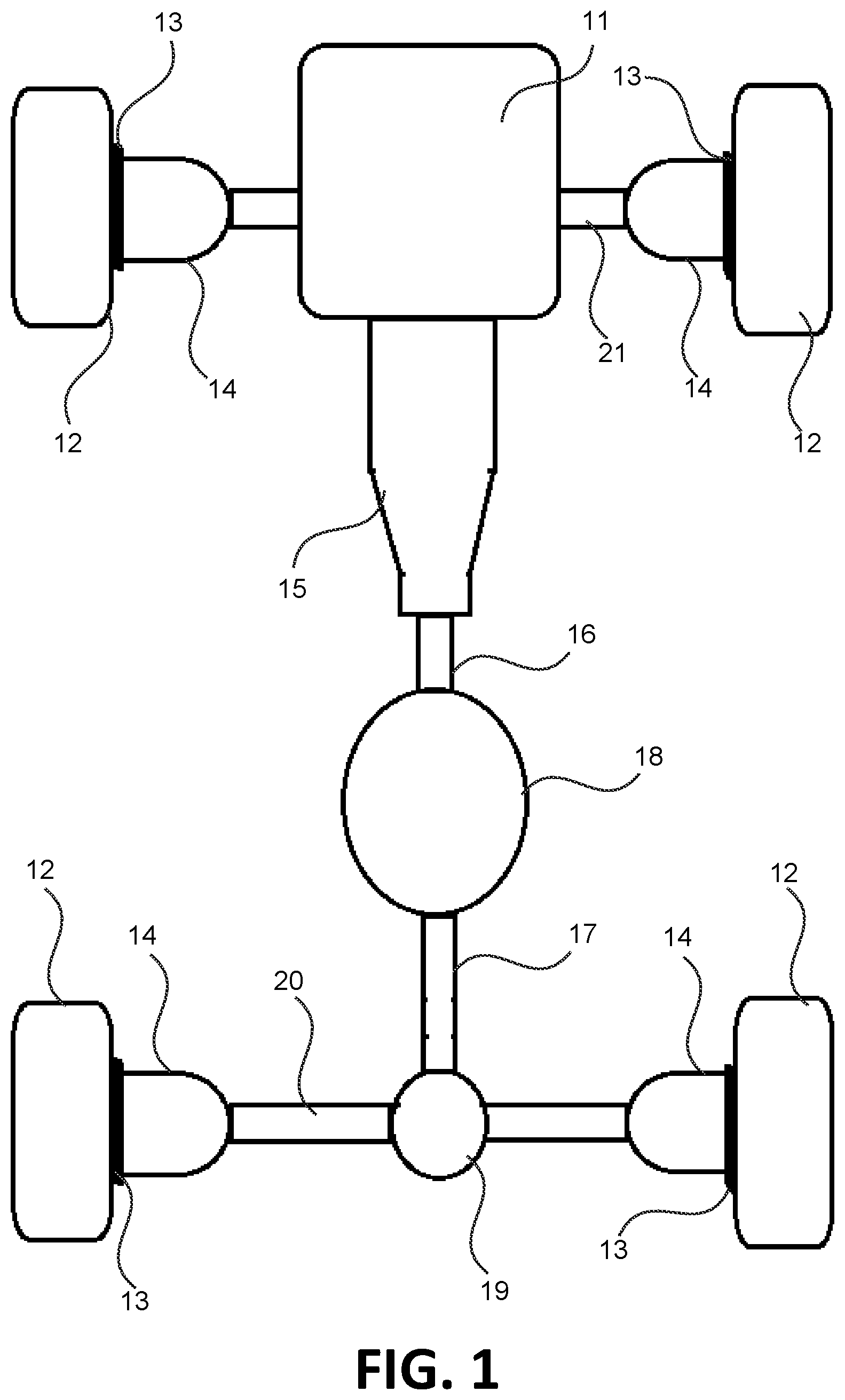 Patent US11780411 — Speed reduction power unit — Figure 1