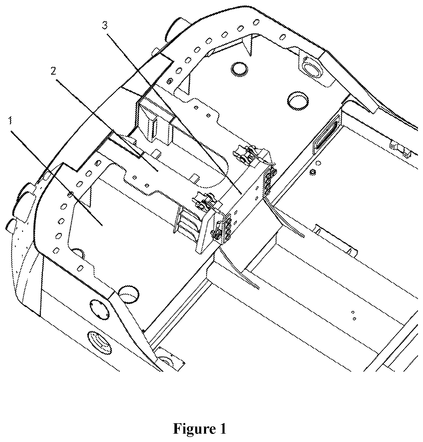 Patent US11780477 — Rail vehicle and coupling box thereof — Figure 1