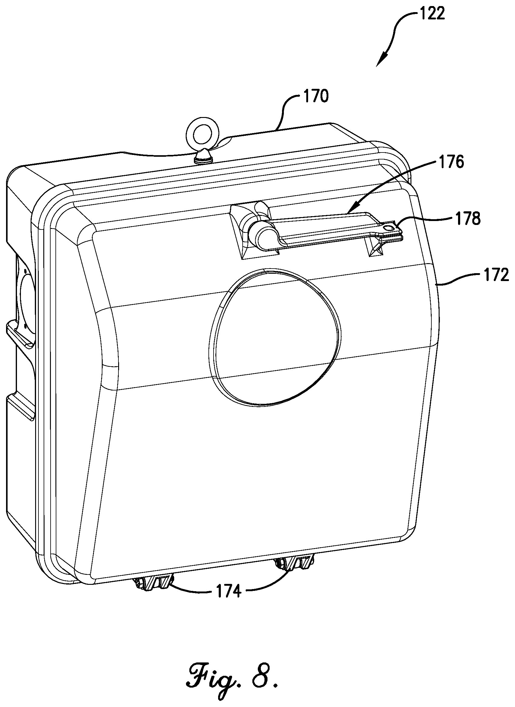 Patent US11780479 Figure 8 – Grade crossing gate arm position detection system