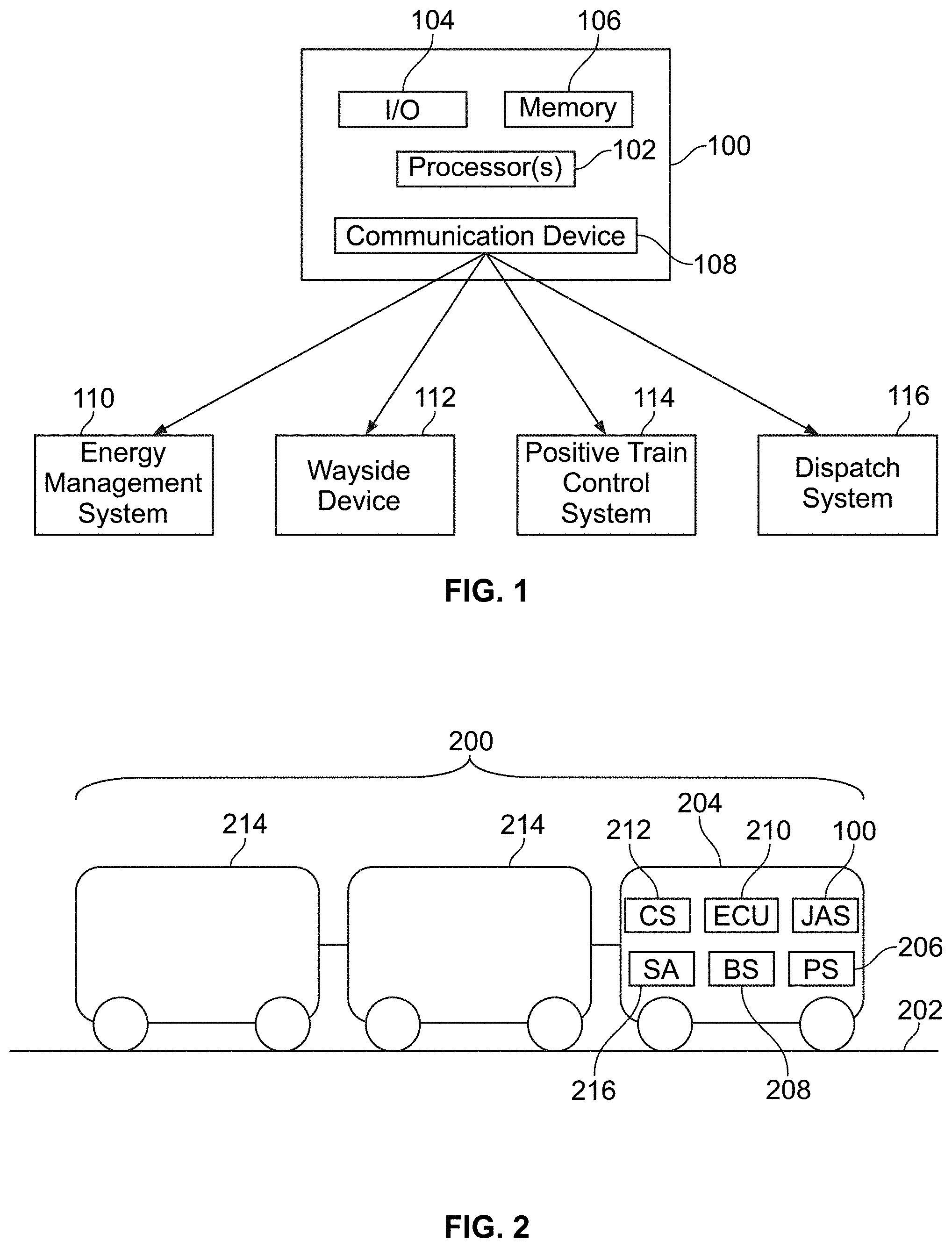 Patent US11780483 — Electronic job aid system for operator of a vehicle system — Figure 1