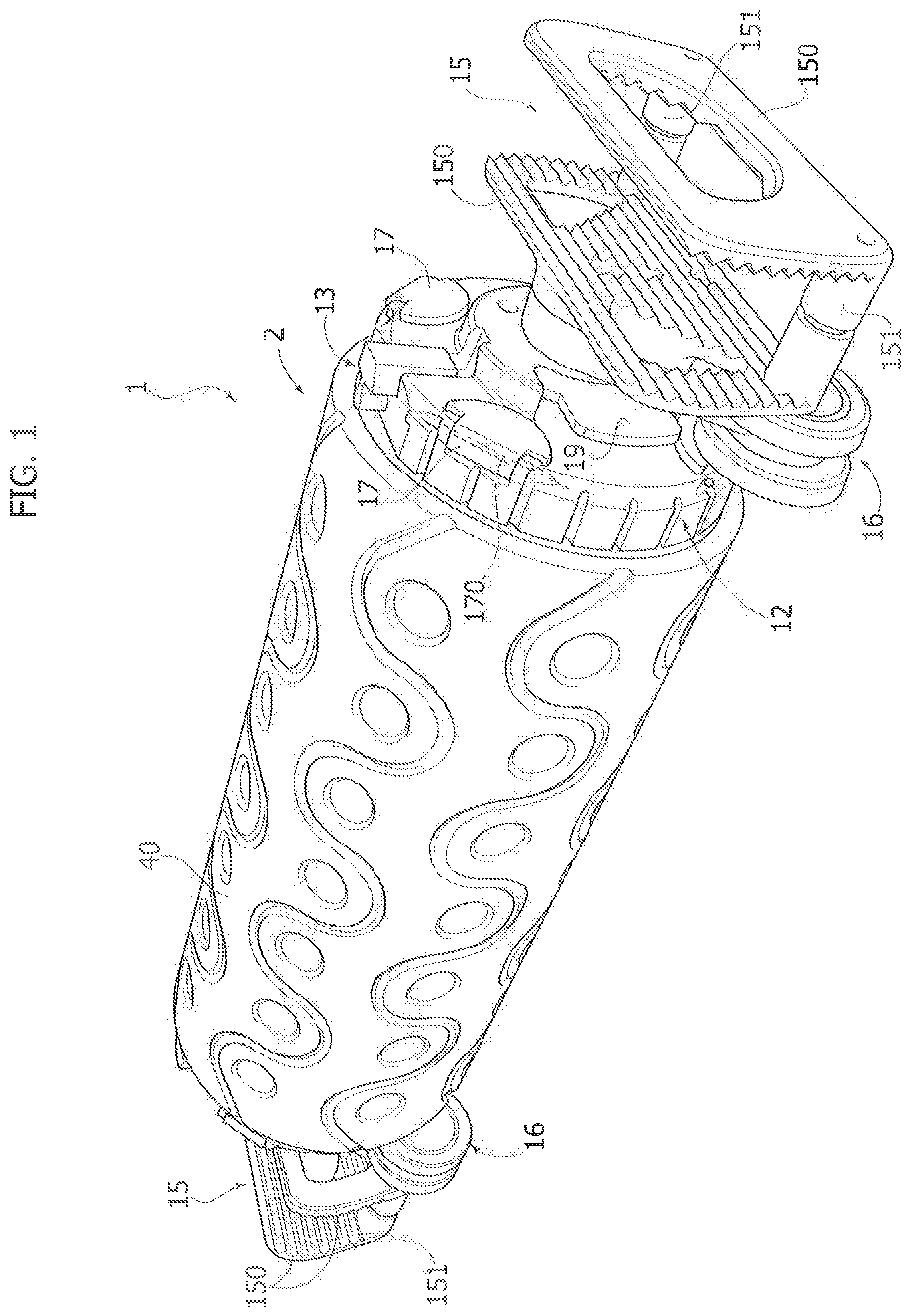 Patent US11780487 — Baby rocking device adapted to impart a cyclic reciprocating rocking movement to a perambulator, push-chair or the like — Figure 1