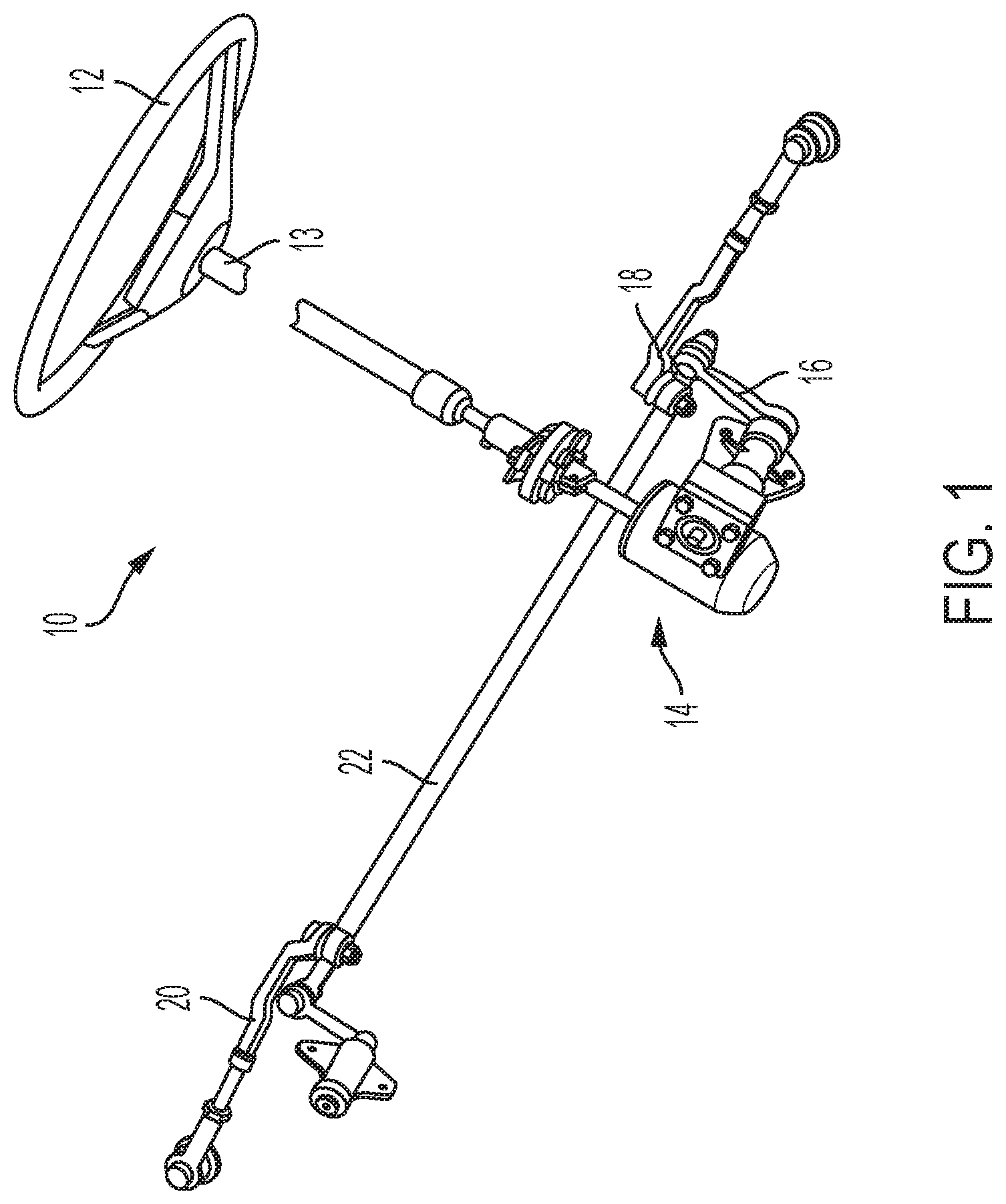 Patent US11780491 Figure 1 – Electric recirculating ball power steering system