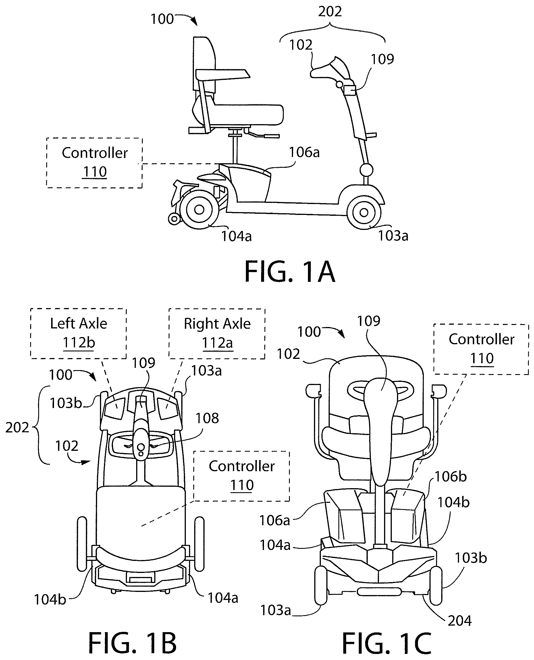 Patent US11780497 — Mobility vehicle — Figure 1