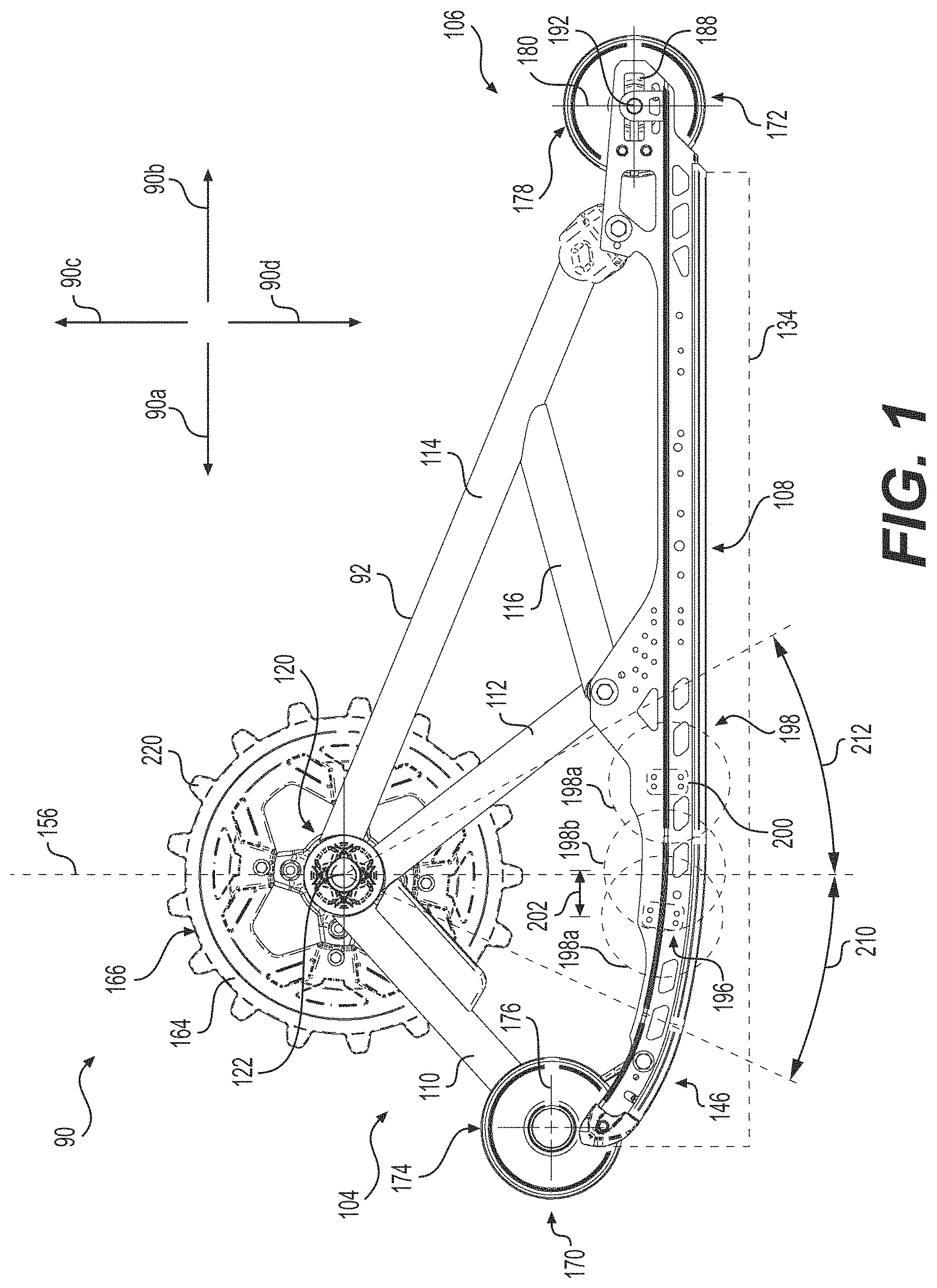 Patent US11780513 — Rear track assembly for a vehicle — Figure 1
