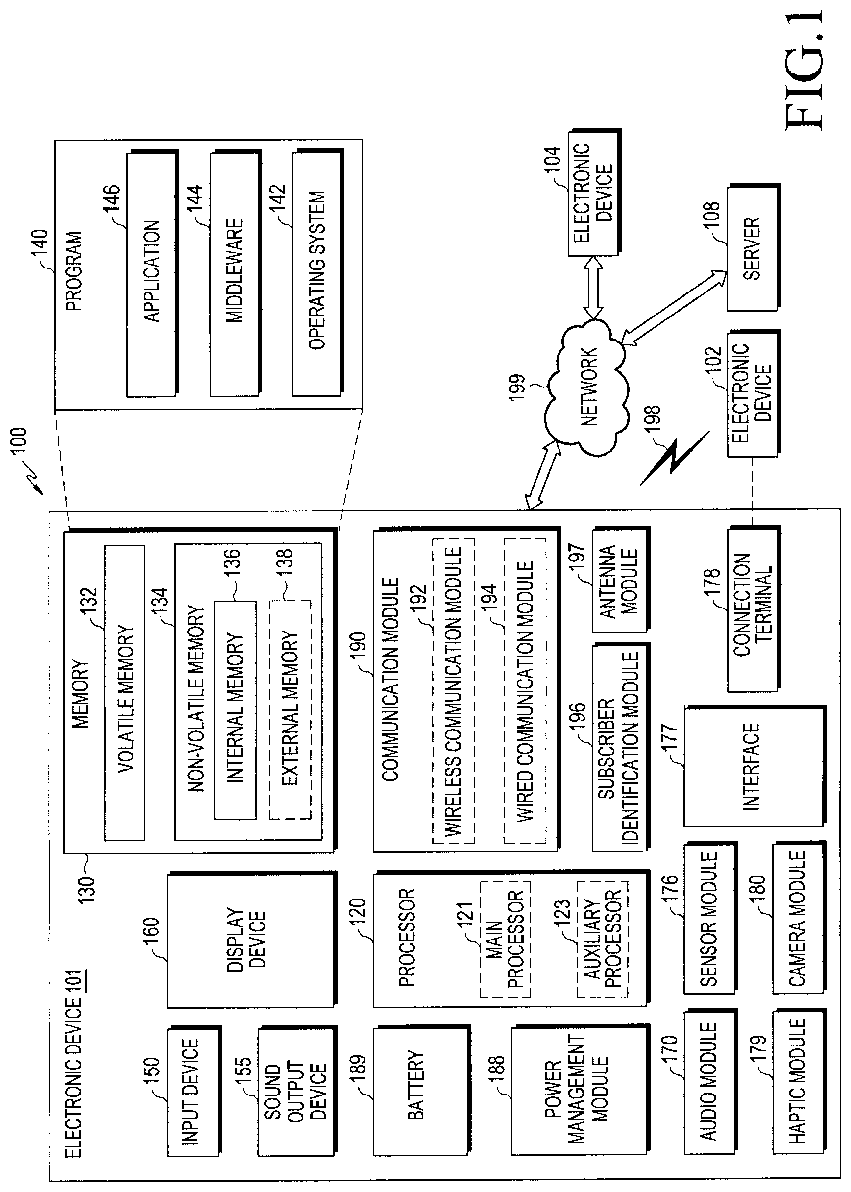Patent US11780516 — Electronic device and method for operating same — Figure 1
