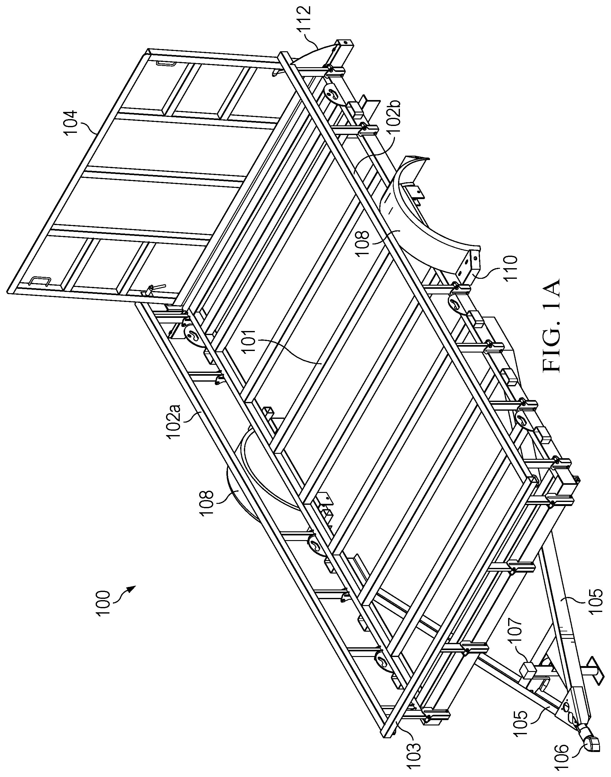 Patent US11780517 Figure 1 – Utility trailer