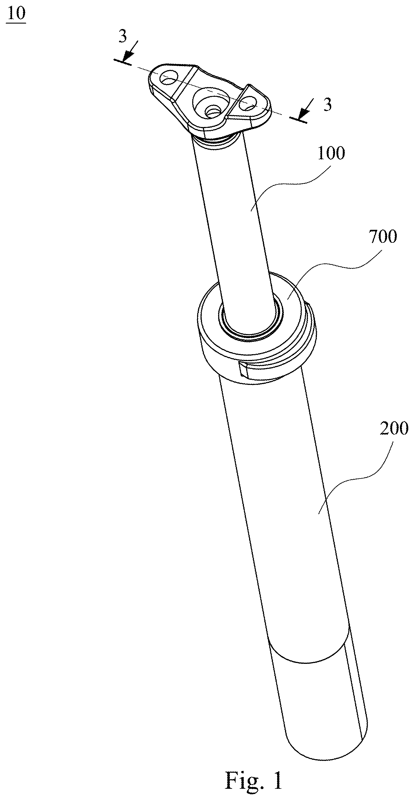 Patent US11780522 — Bicycle seat post structure — Figure 1