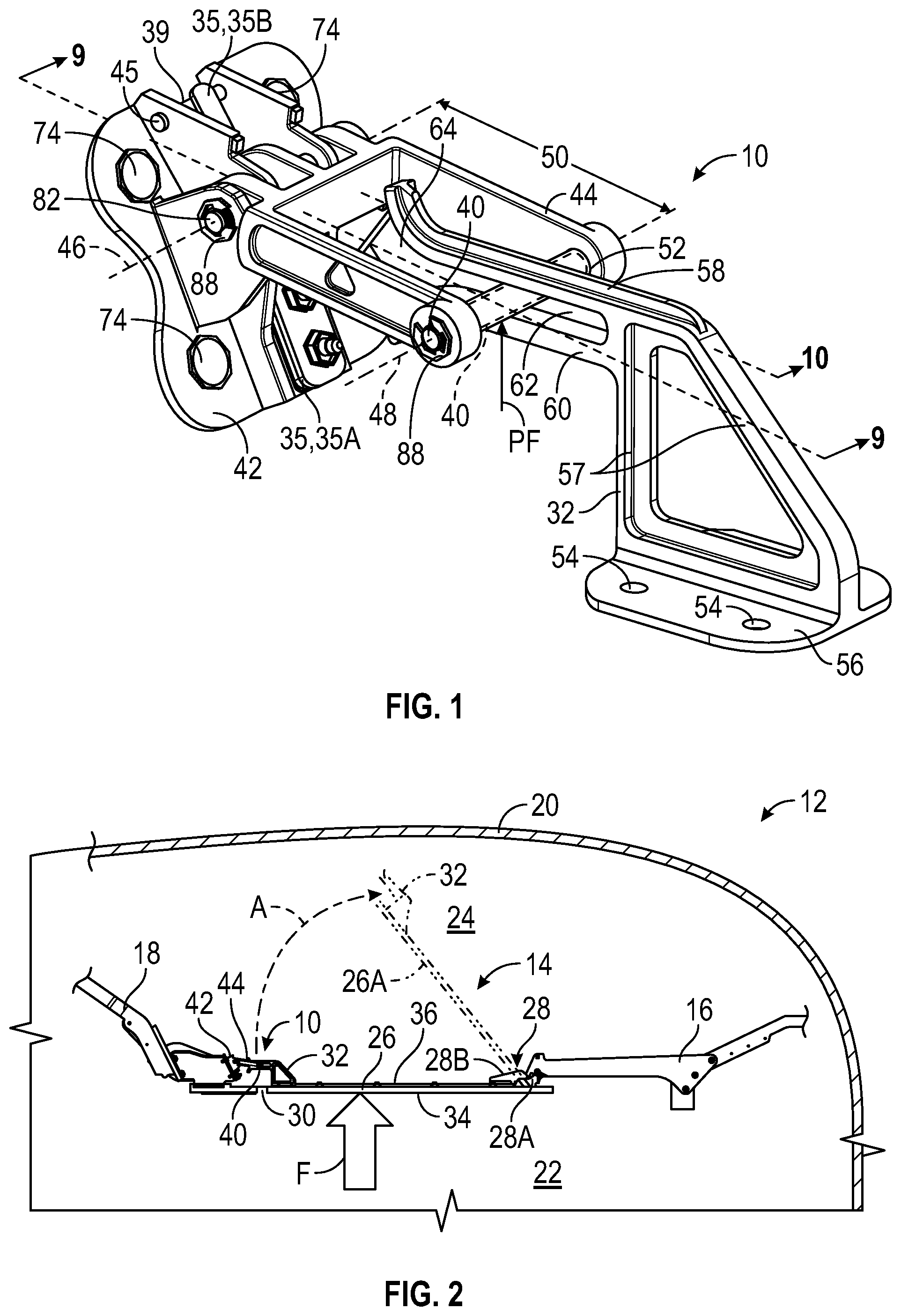Patent US11780553 — Latch assembly and aircraft having same — Figure 1