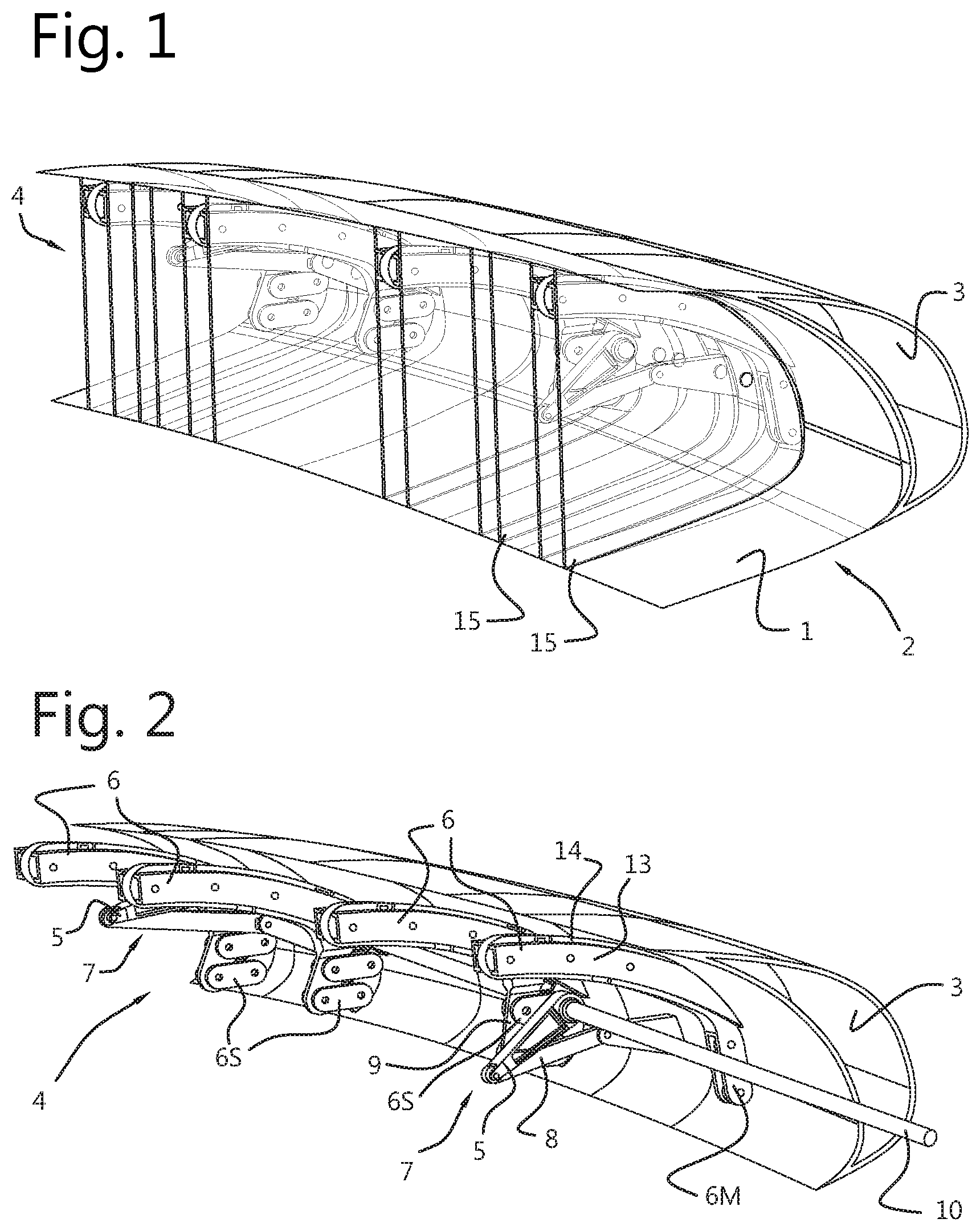 Patent US11780554 Figure 1 – Deployment system for an airfoil high lift leading edge device