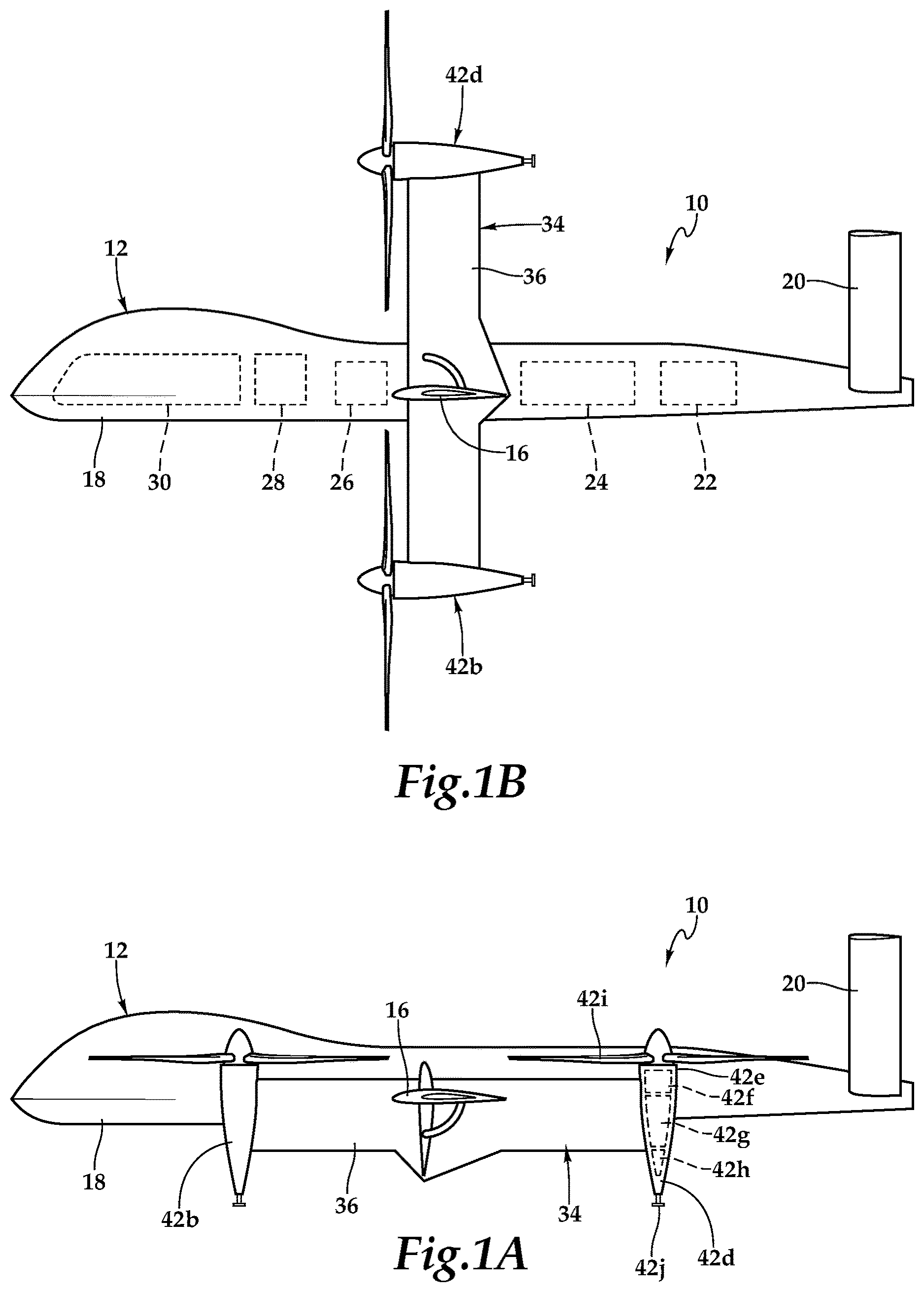 Patent US11780576 — Long-endurance aircraft having tiltable propulsion — Figure 1