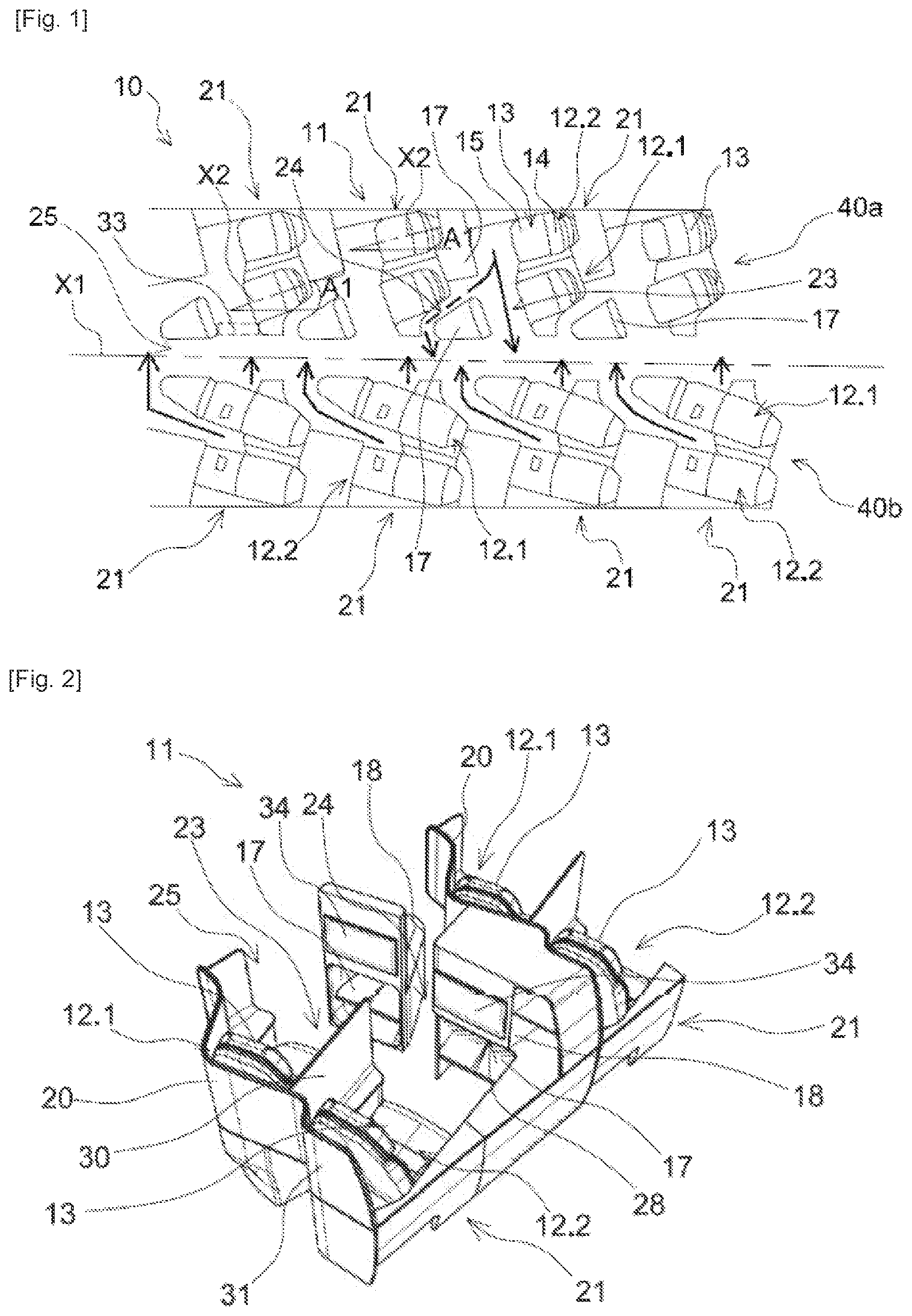 Patent US11780585 — Passenger seat arrangement — Figure 1
