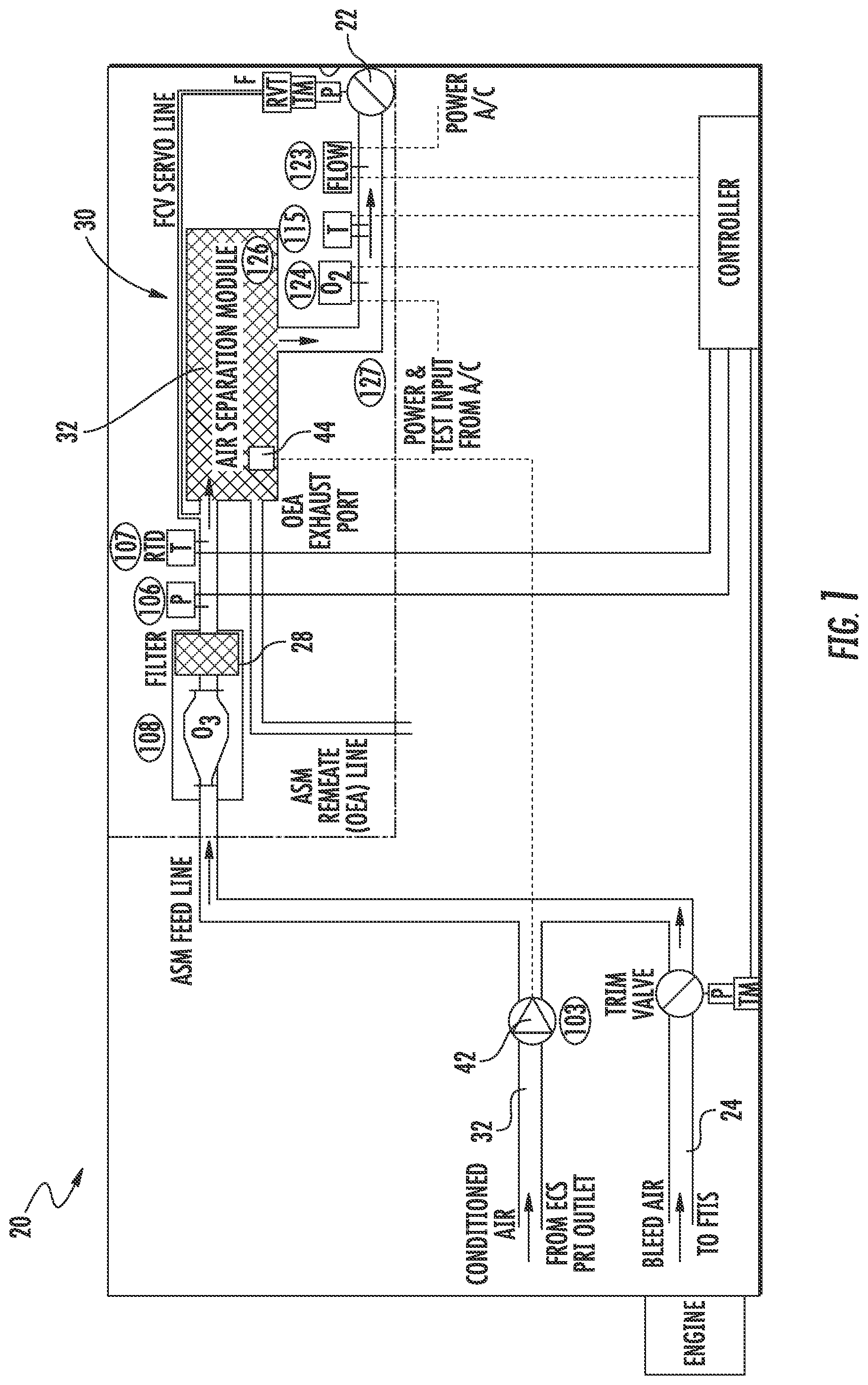 Patent US11780601 — Temperature control system for fuel tank inerting system — Figure 1