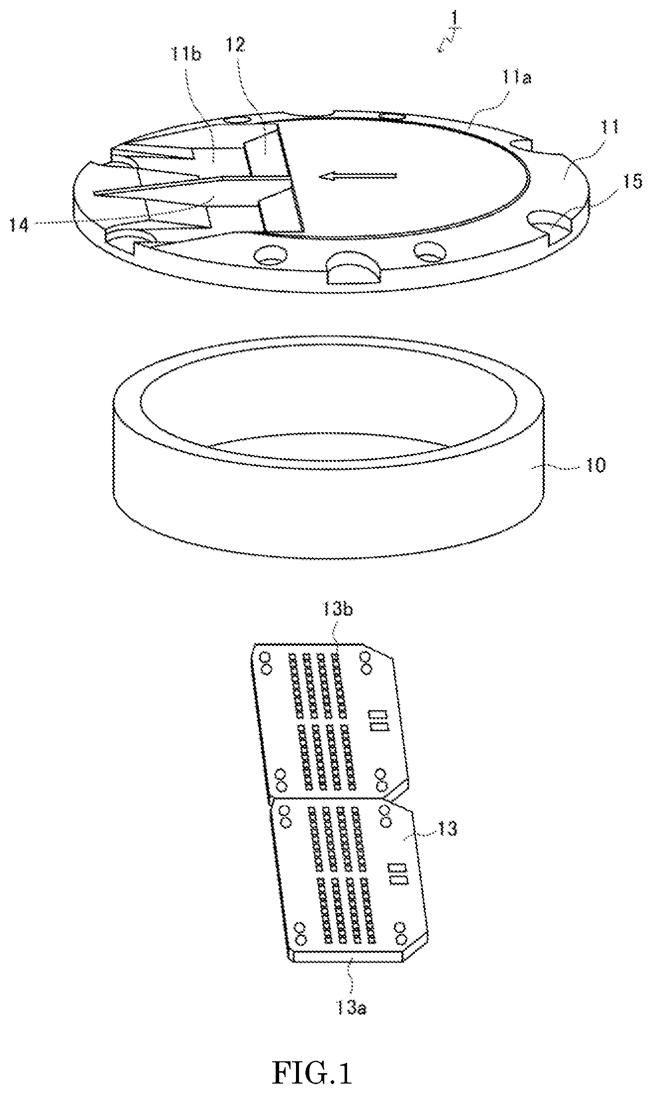 Patent US11780605 — Runway-embedded flash lighting device — Figure 1