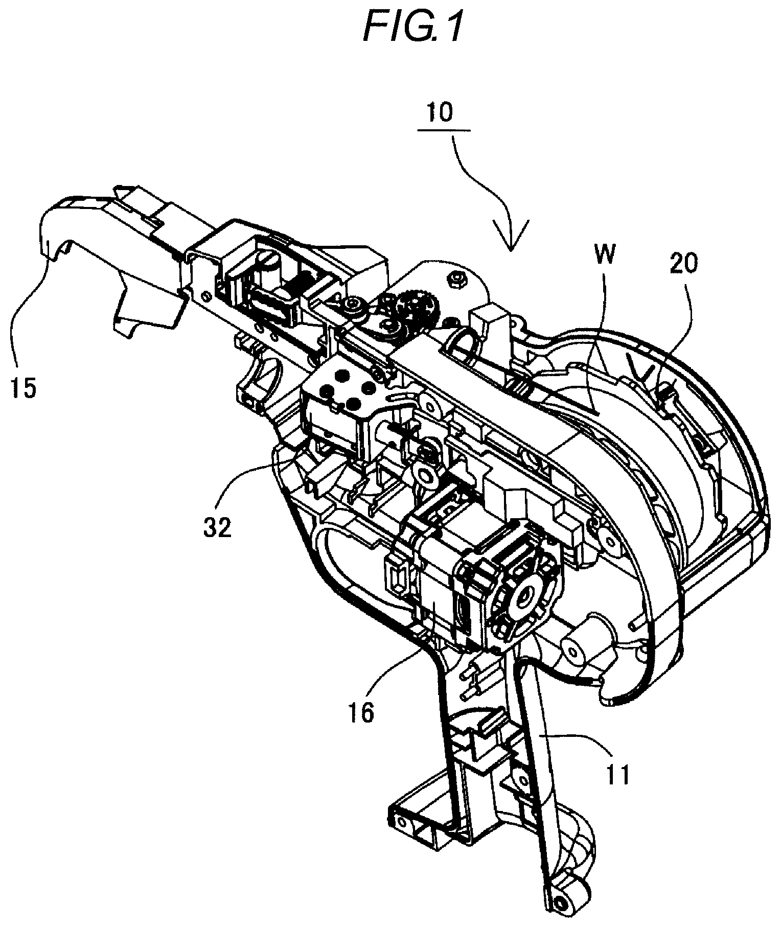 Patent US11780621 — Brake system of wire reel in reinforcing bar binding machine — Figure 1