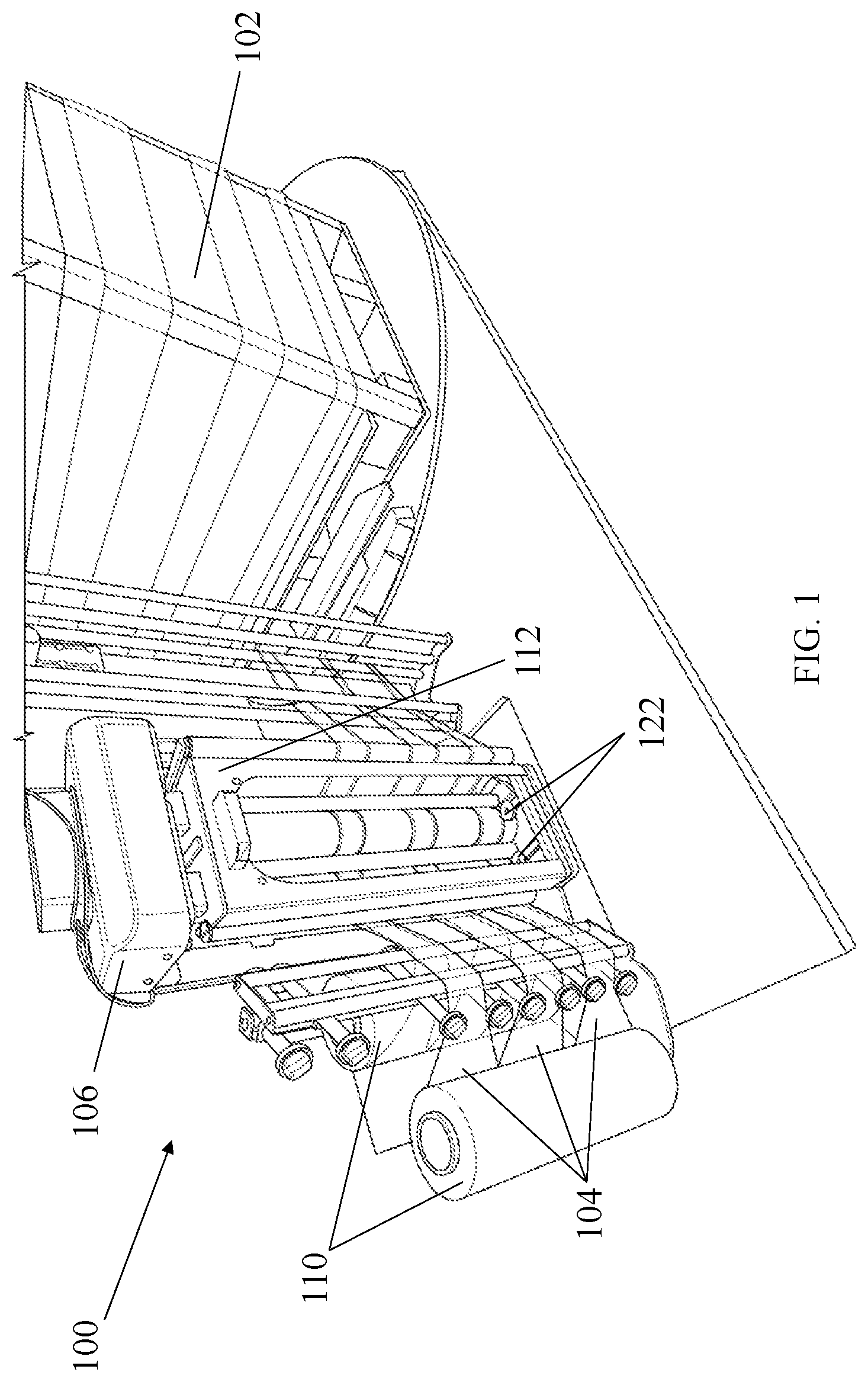 Patent US11780628 — Encoder mount for a pallet wrapping system — Figure 1