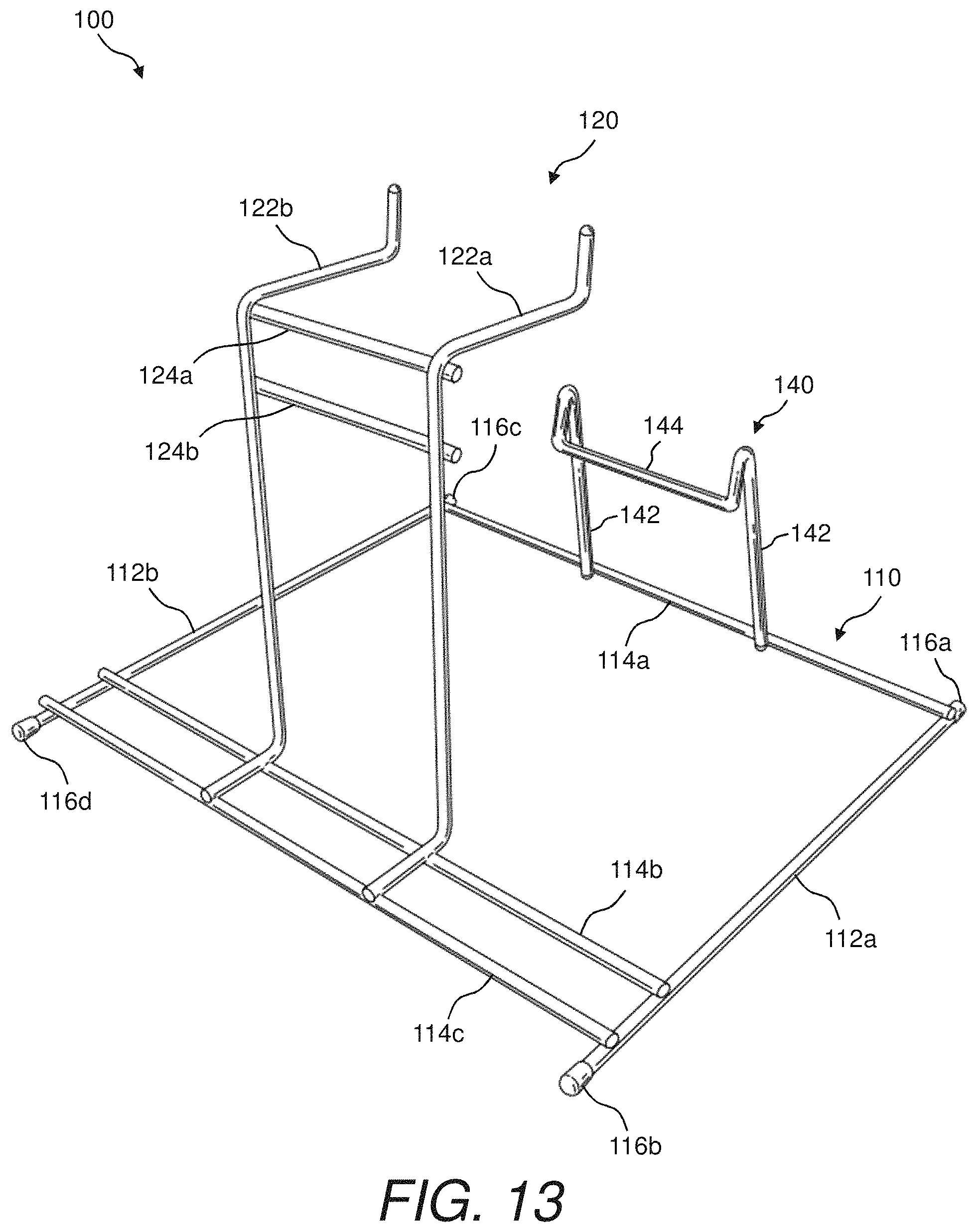 Patent US11780629 Figure 13 – Bag rack and method of using same