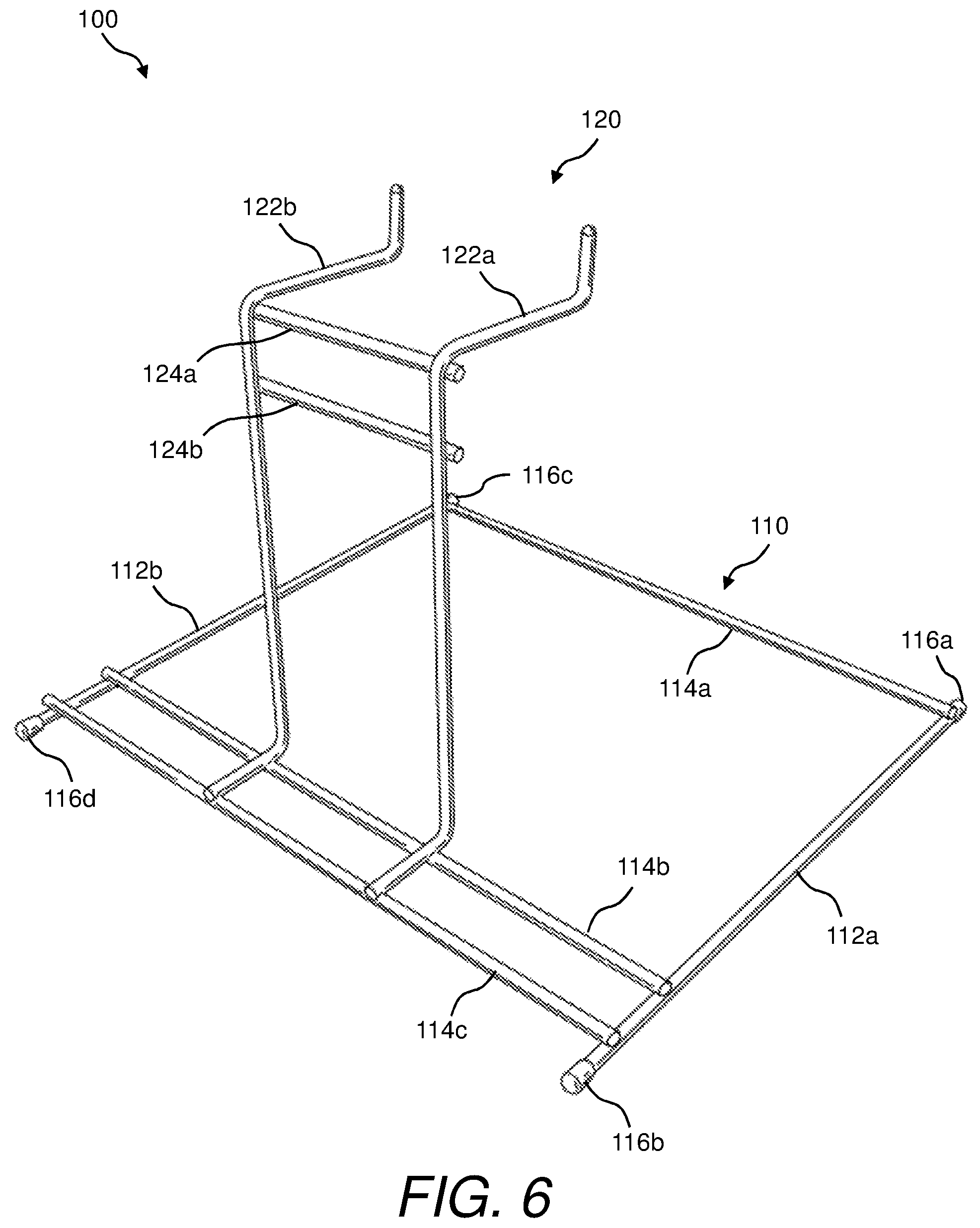 Patent US11780630 Figure 6 – Bag rack and method of using same