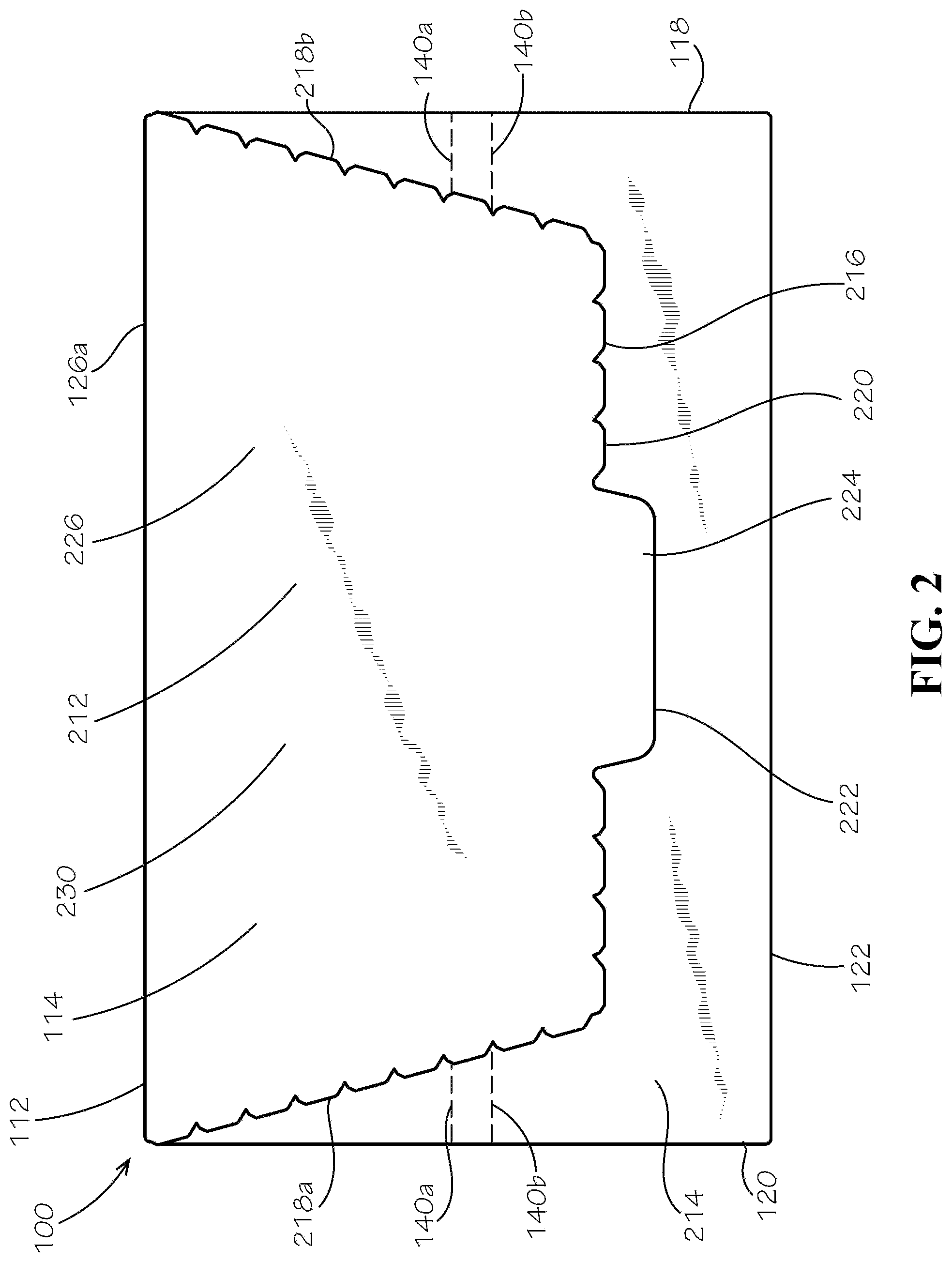 Patent US11780636 Figure 2 – Perforated collapsible box