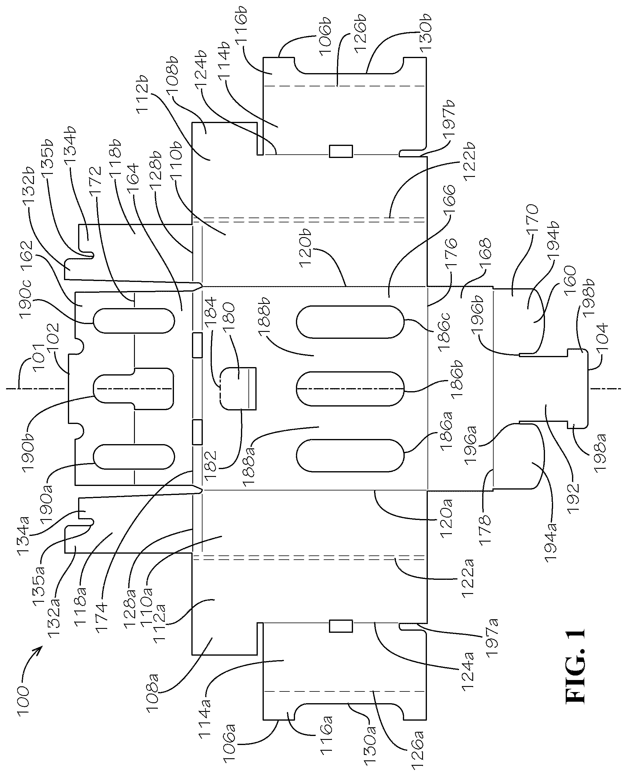 Patent US11780642 — Three-pack beverage box — Figure 1