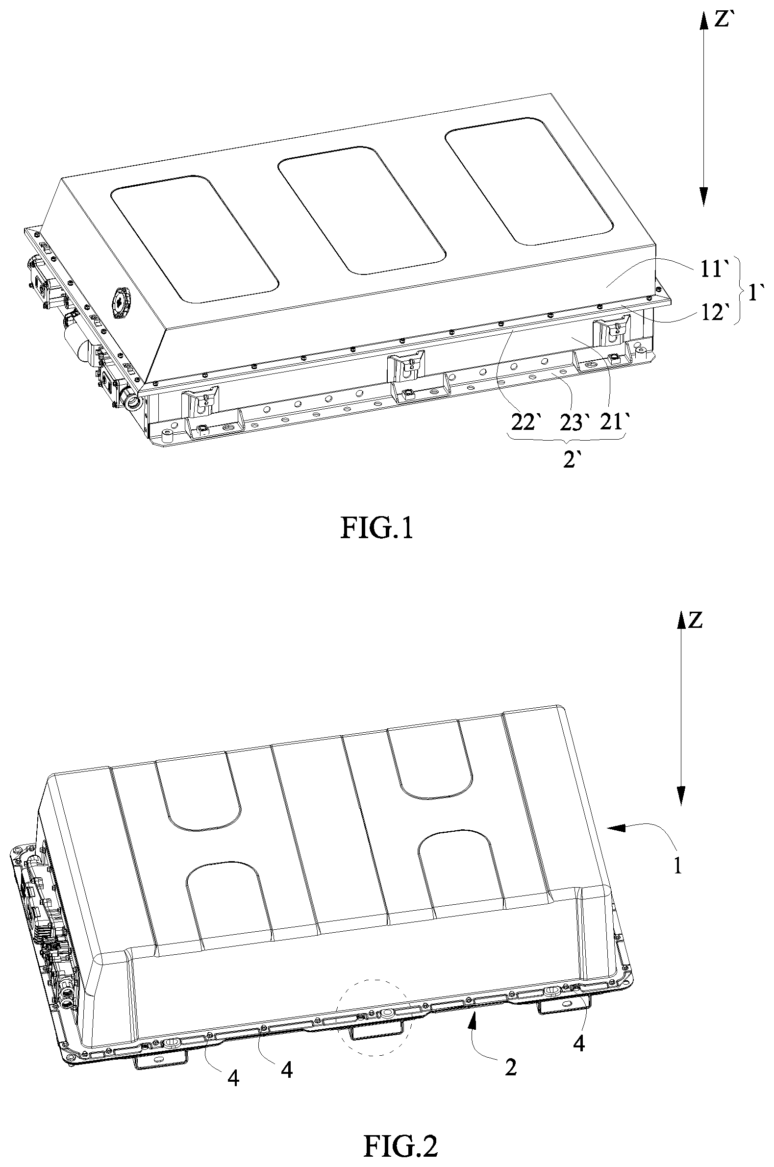Patent US11780645 — Battery box — Figure 1