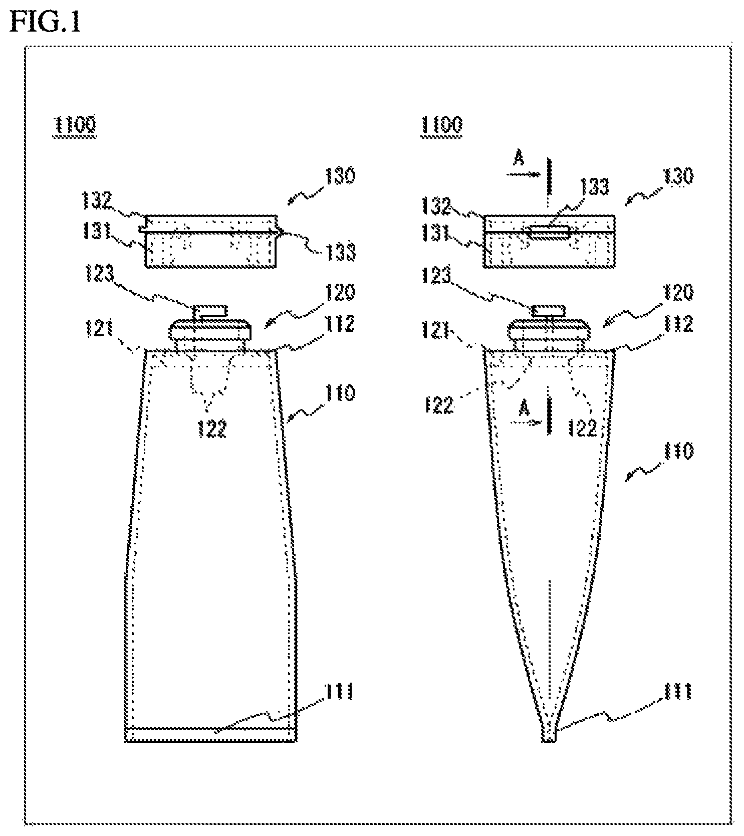 Patent US11780648 Figure 1 – Tubular container and method for producing same