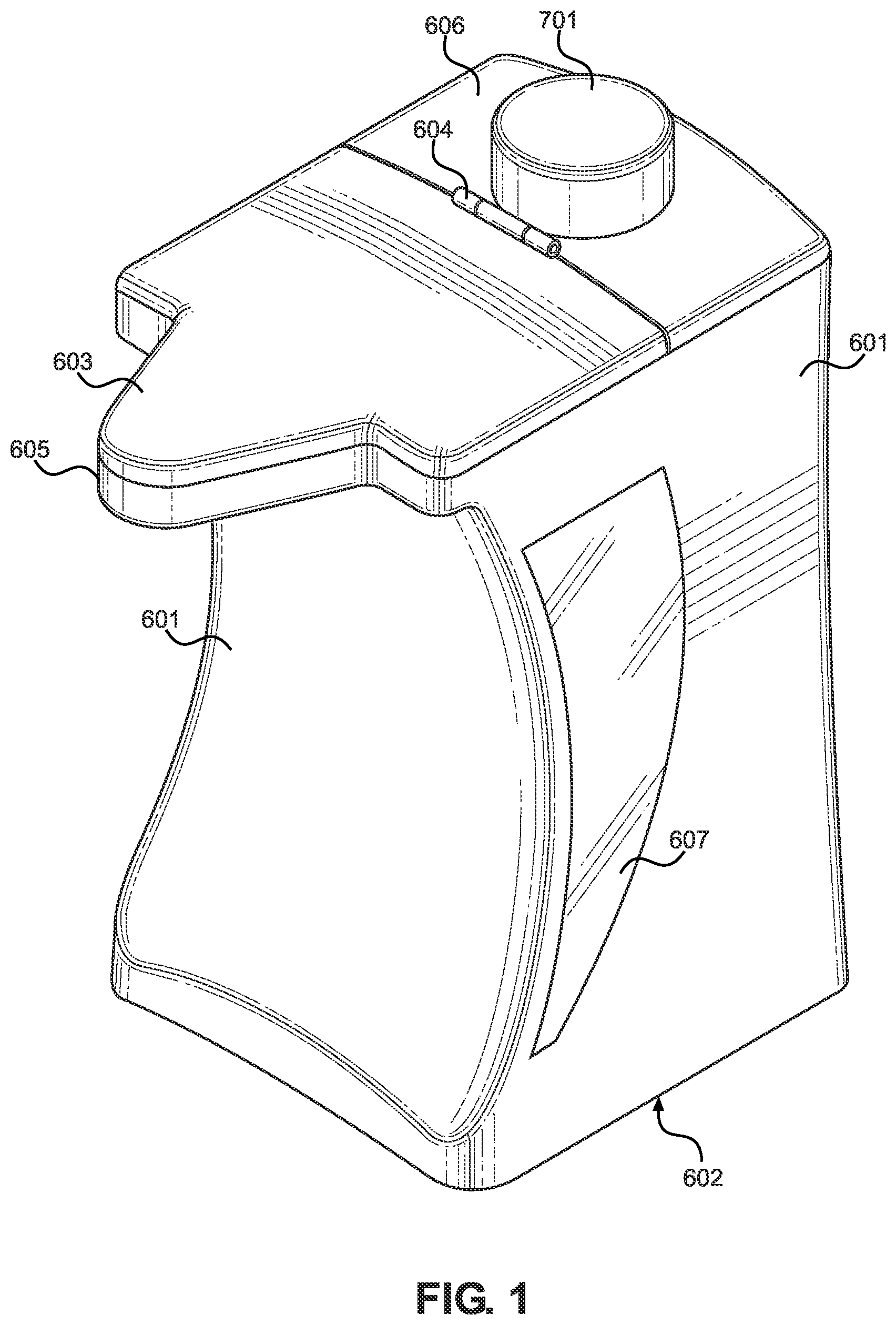 Patent US11780668 — Pressure system solution dispenser — Figure 1