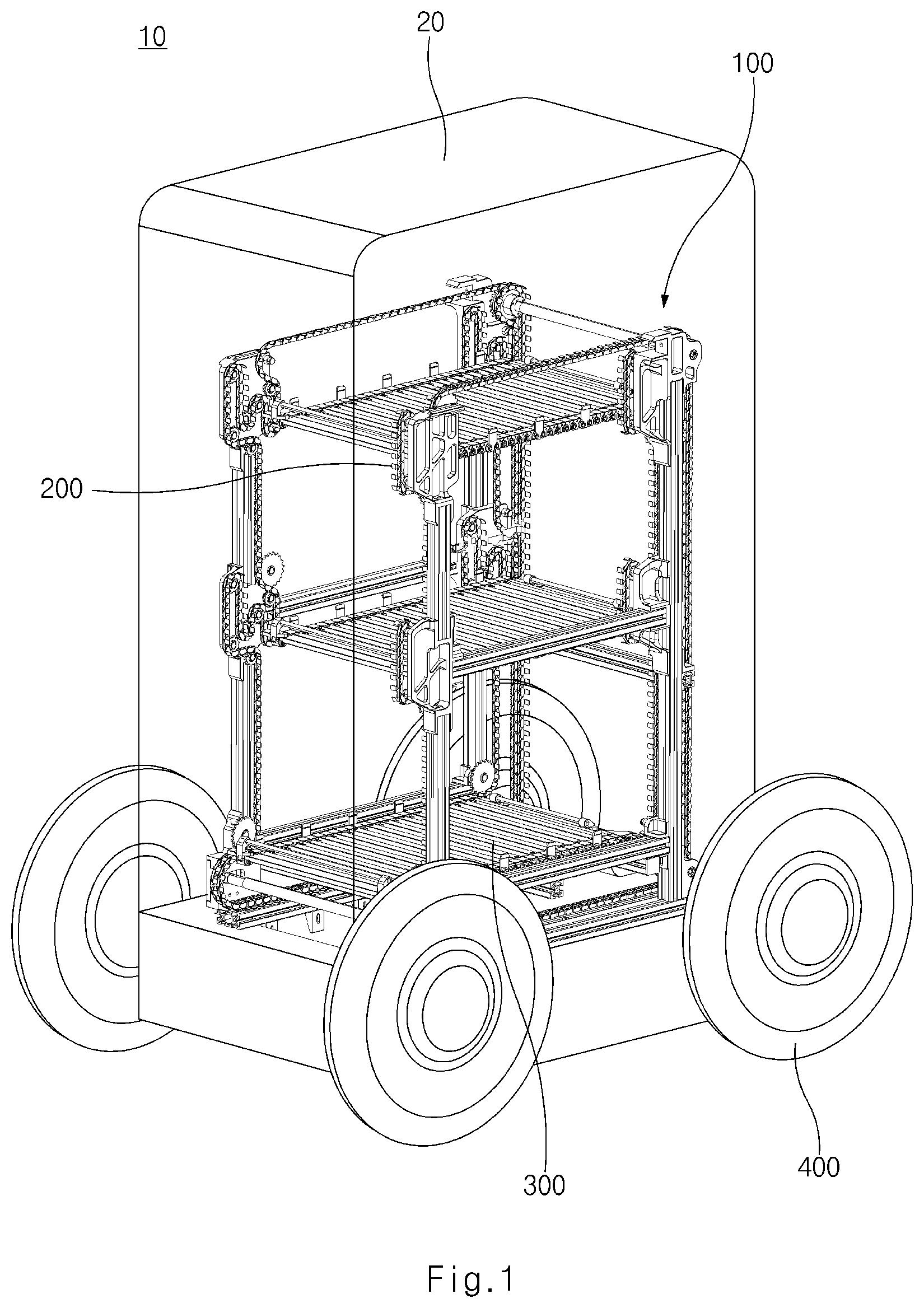 Patent US11780674 Figure 1 – Mobility for delivery
