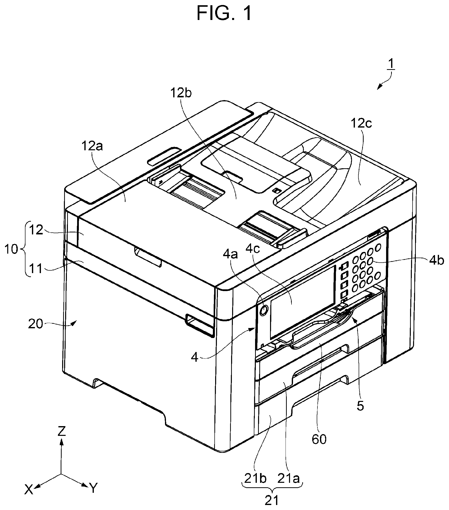 Patent US11780697 — Recording apparatus — Figure 1