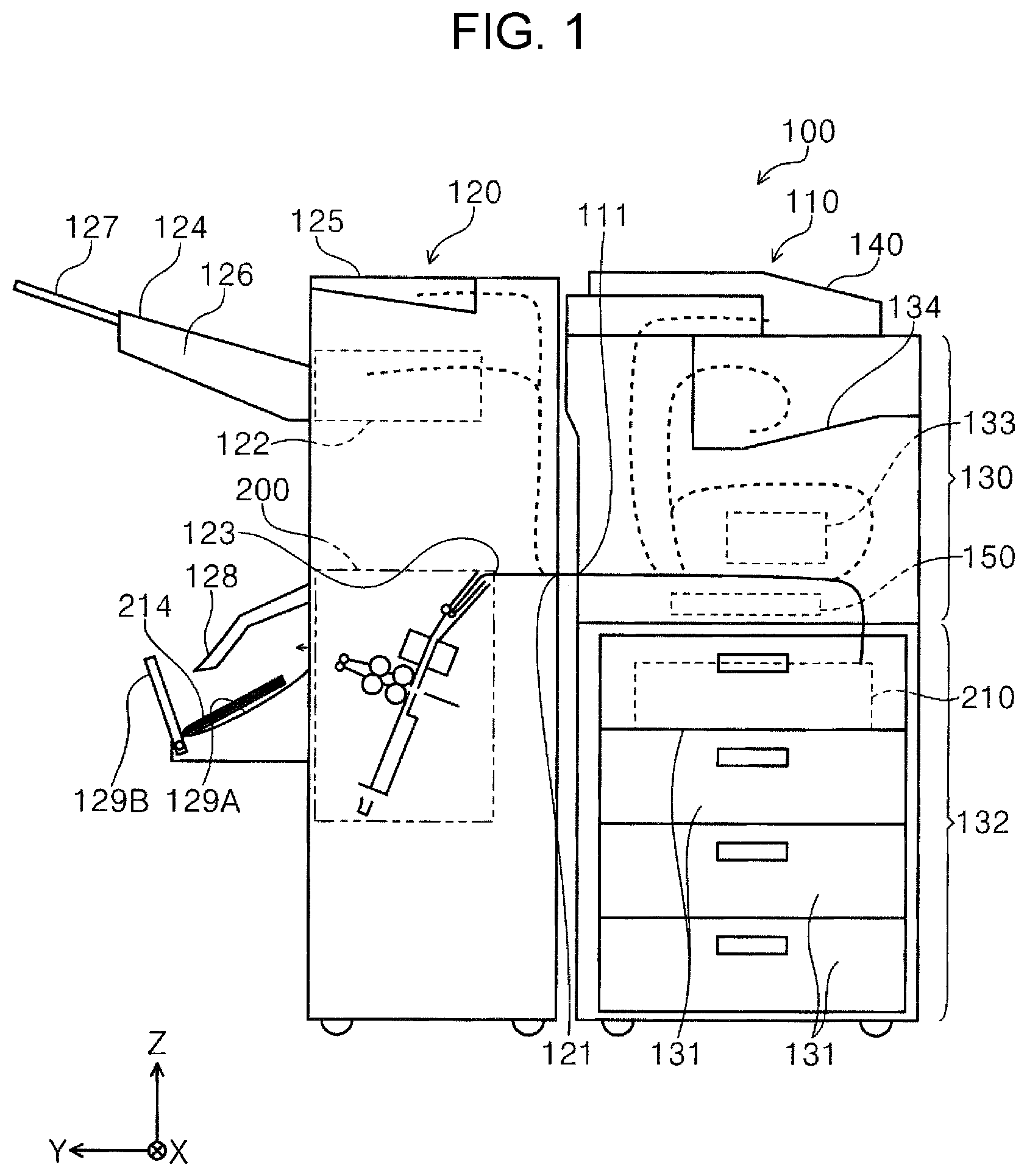 Patent US11780698 — Medium processing device — Figure 1