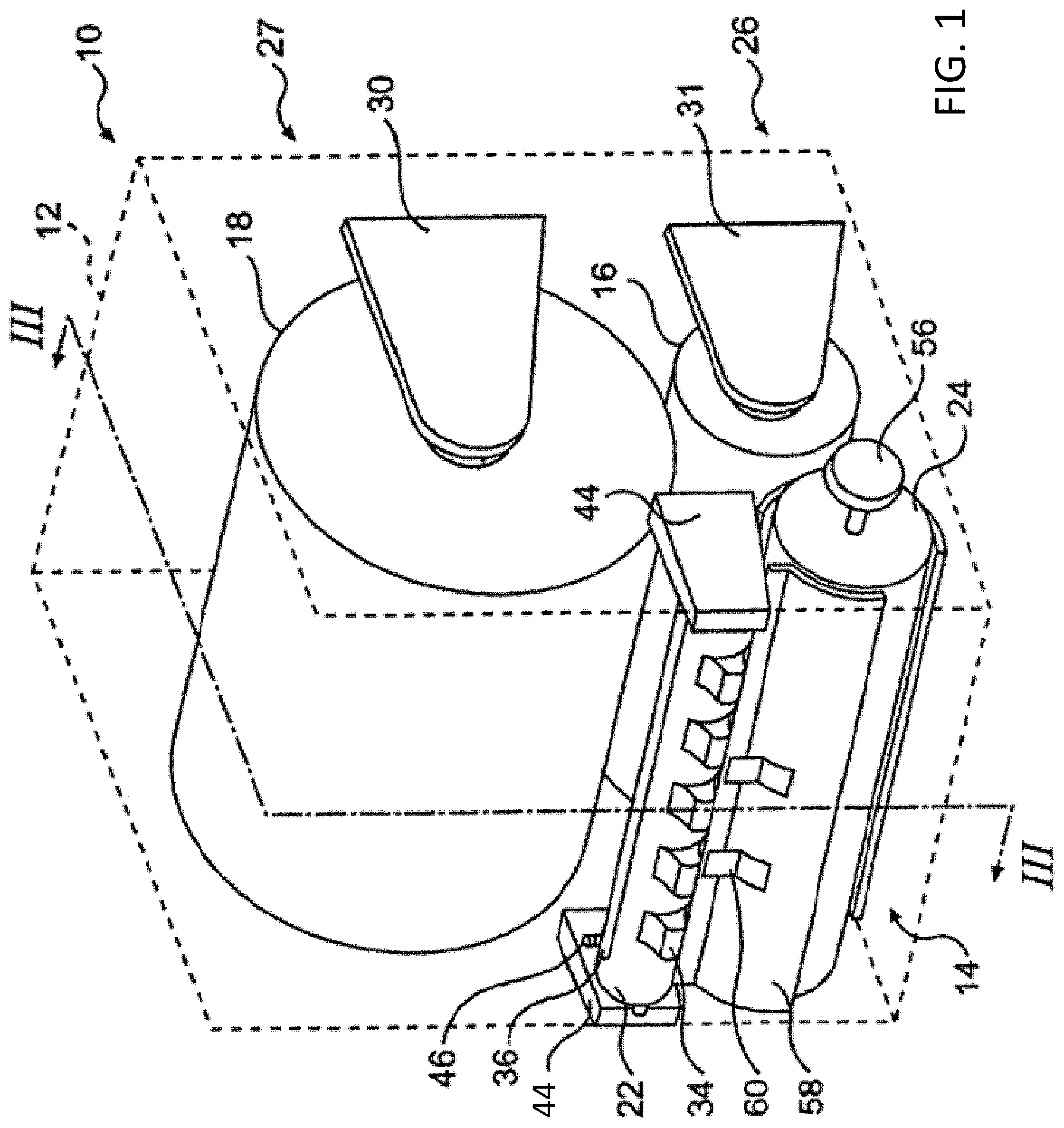 Patent US11780699 — Sheet product dispenser with spring assembly — Figure 1