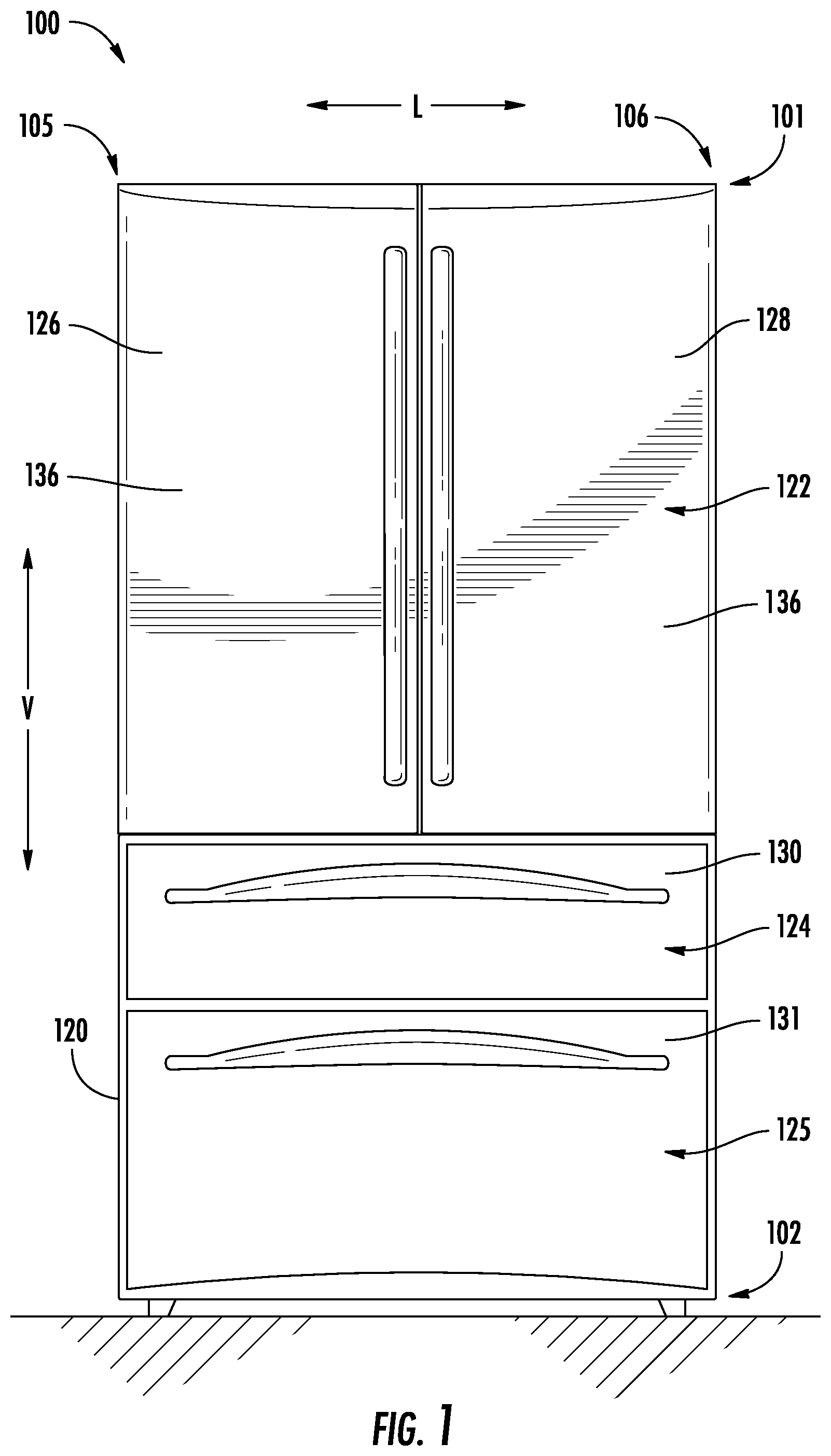 Patent US11780722 — Autofill pitcher overfill shutoff mechanism — Figure 1