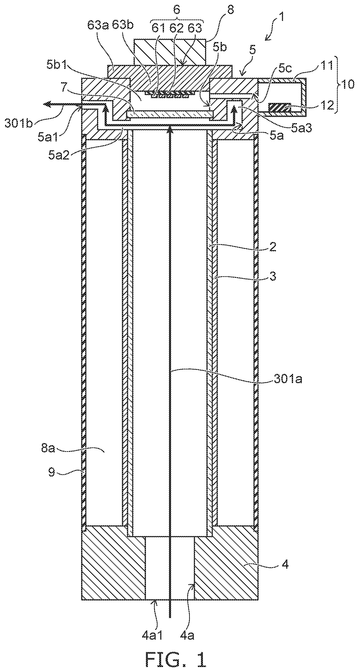Patent US11780750 — Fluid sterilization device — Figure 1