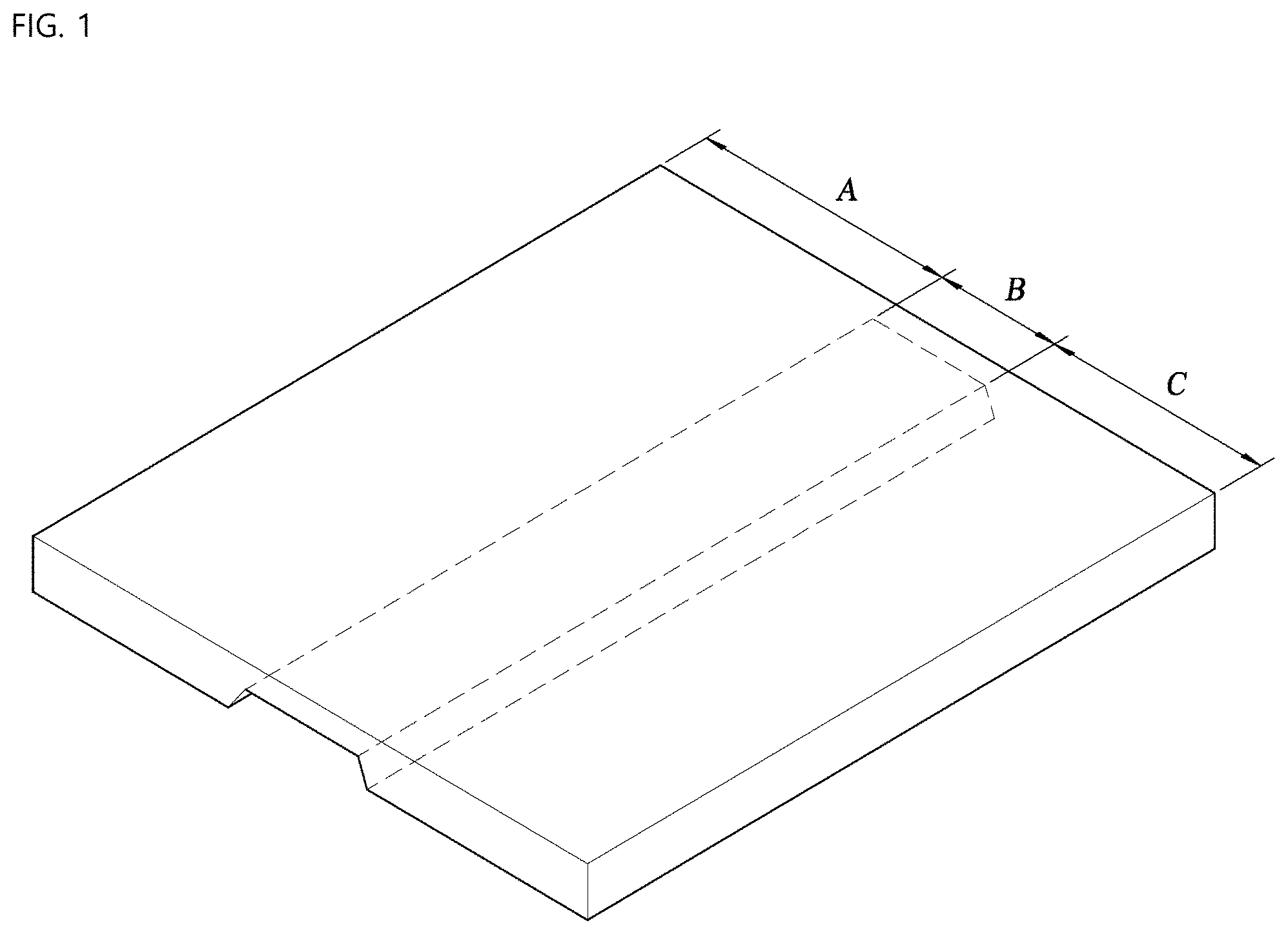 Patent US11780771 — Flexible cover window having folding part and manufacturing method of same — Figure 1
