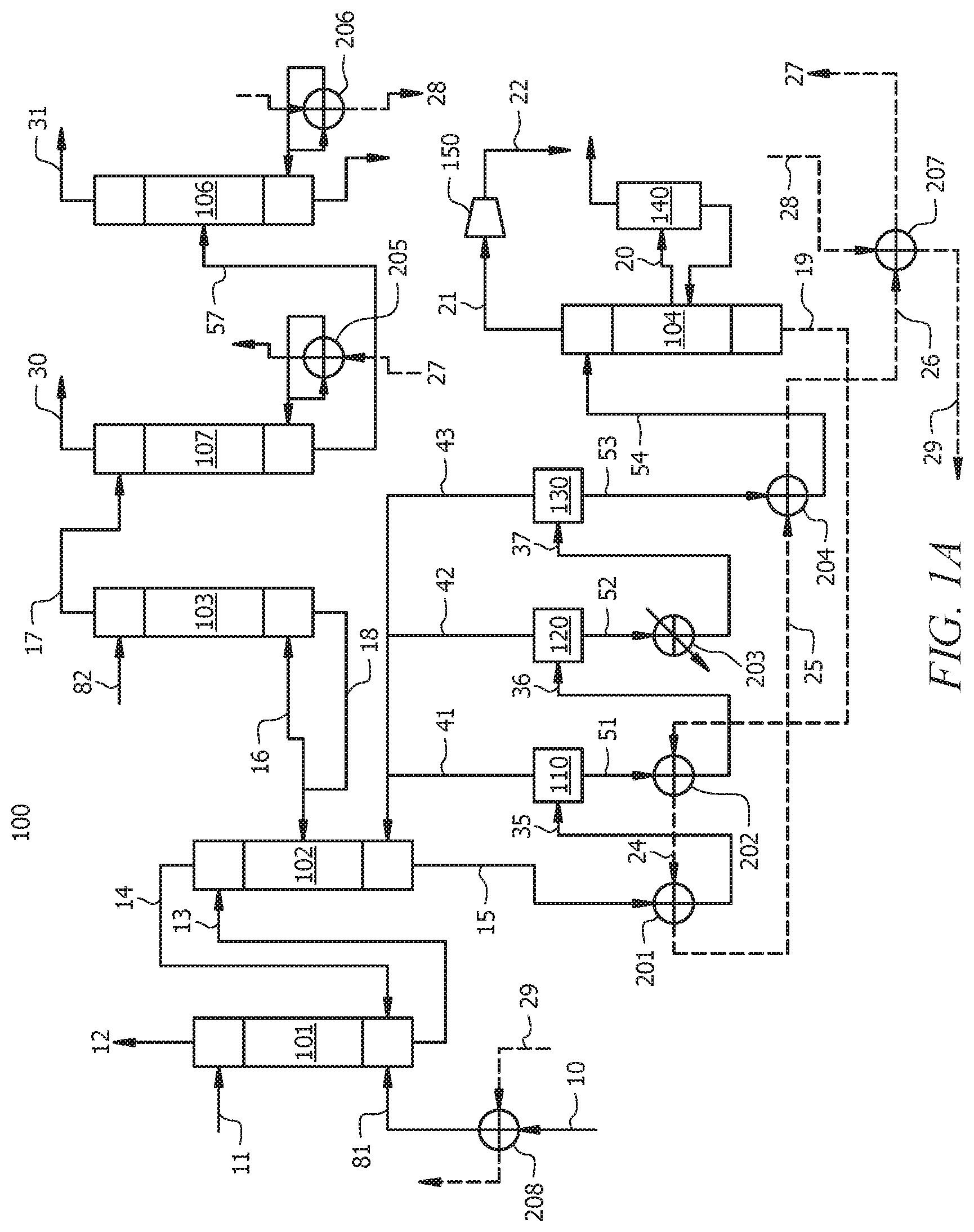 Patent US11780789 — Butadiene heat integration process — Figure 1