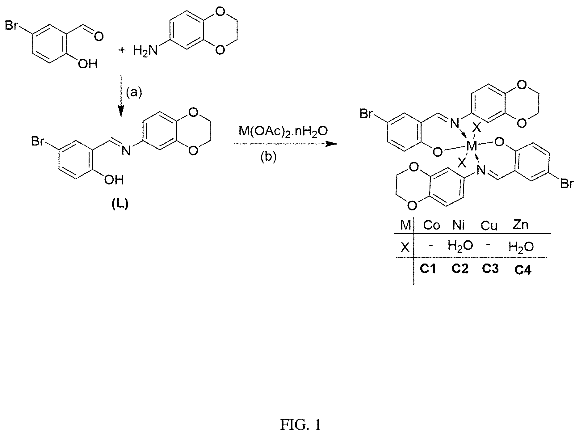 Patent US11780868 Figure 1 – Homoleptic metal coordination complexes as antifungal agents