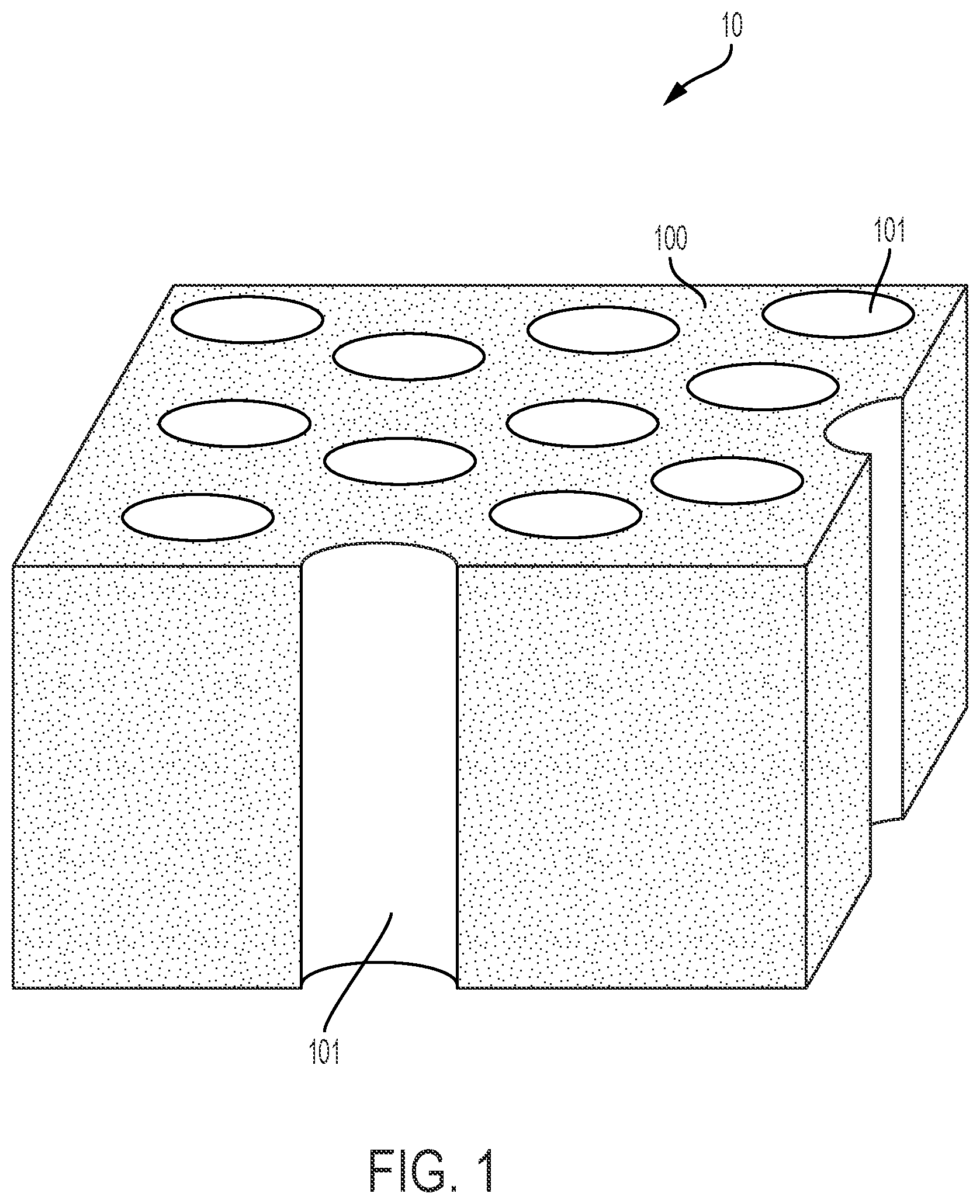 Patent US11781166 — Cell culturing structure including growth medium and non-growth medium — Figure 1