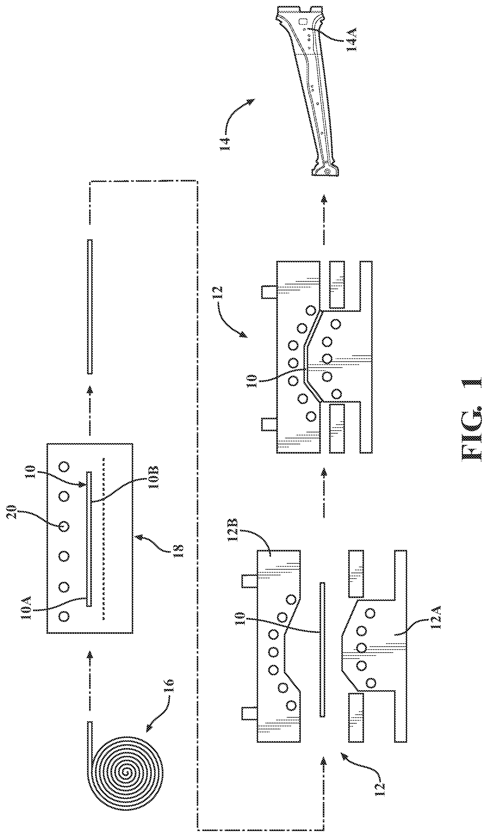 Patent US11781197 — Stamped components with reduced hot-forming cycle time — Figure 1