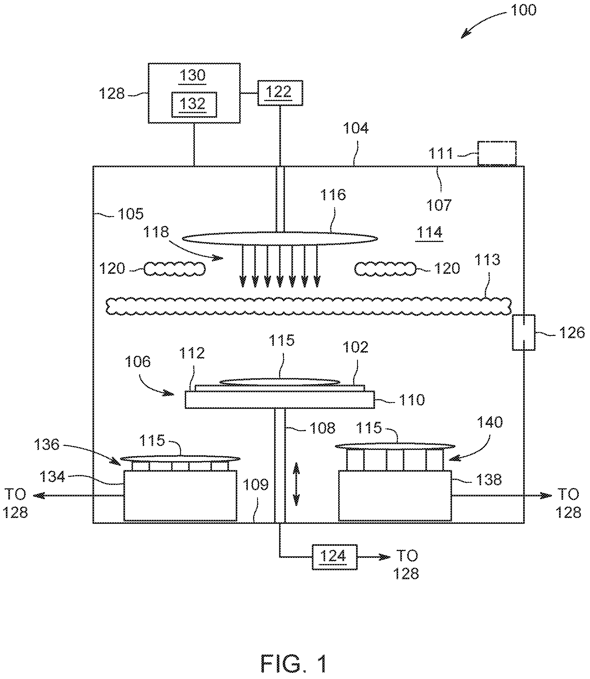 Patent US11781214 — Differential capacitive sensors for in-situ film thickness and dielectric constant measurement — Figure 1