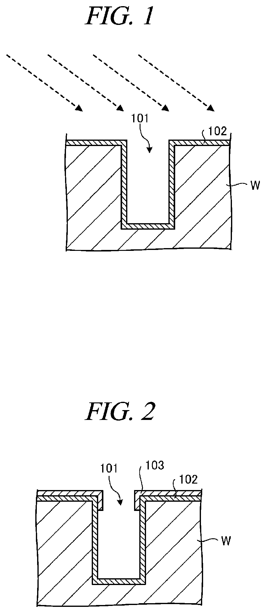 Patent US11781215 — Substrate processing method of forming a plating film in a recess — Figure 1