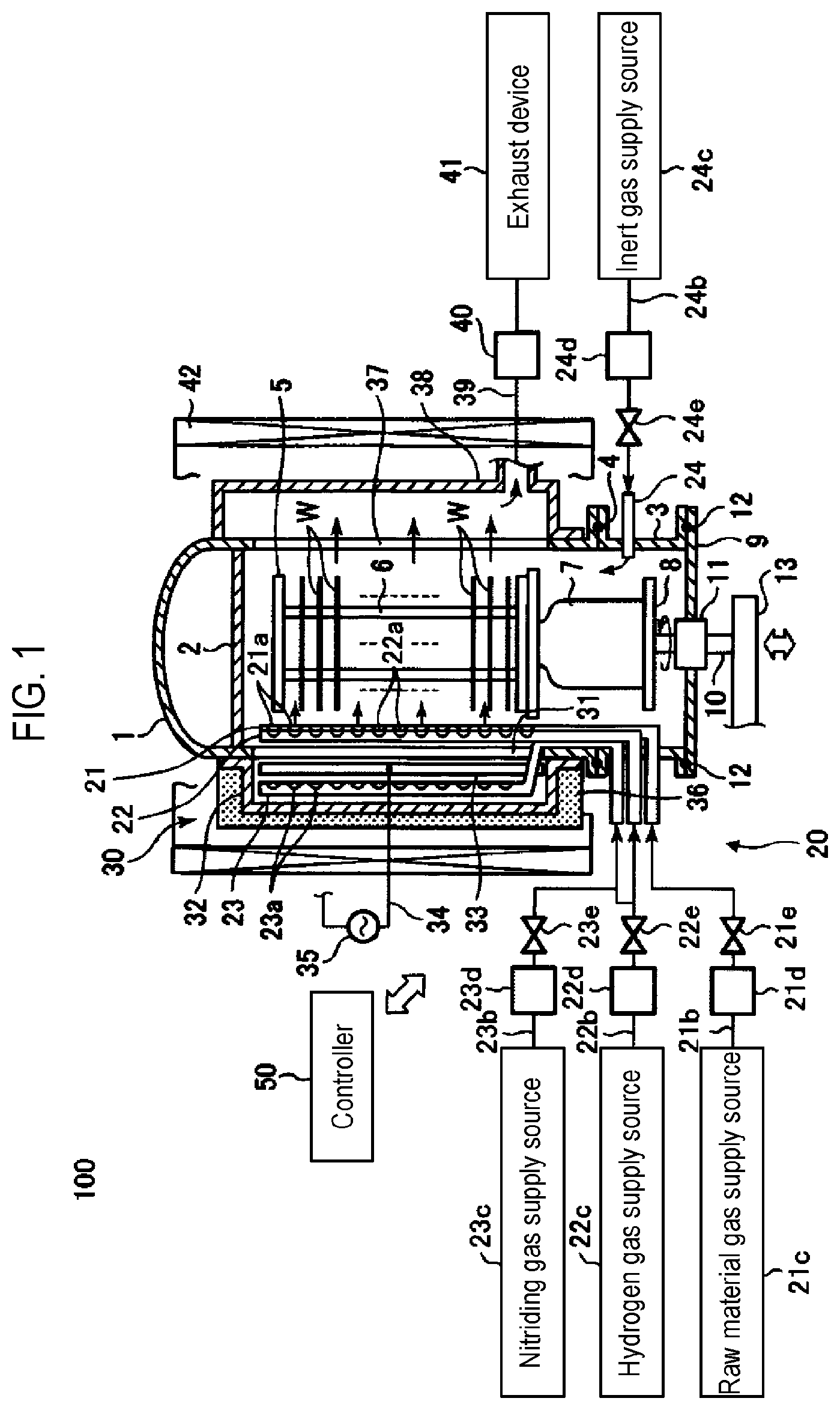 Patent US11781219 — Processing apparatus and processing method — Figure 1