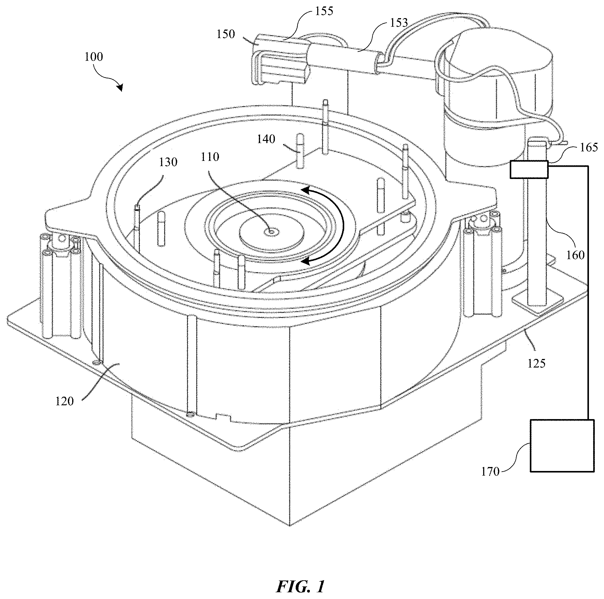 Patent US11781238 — Systems and methods for plate-up detection — Figure 1