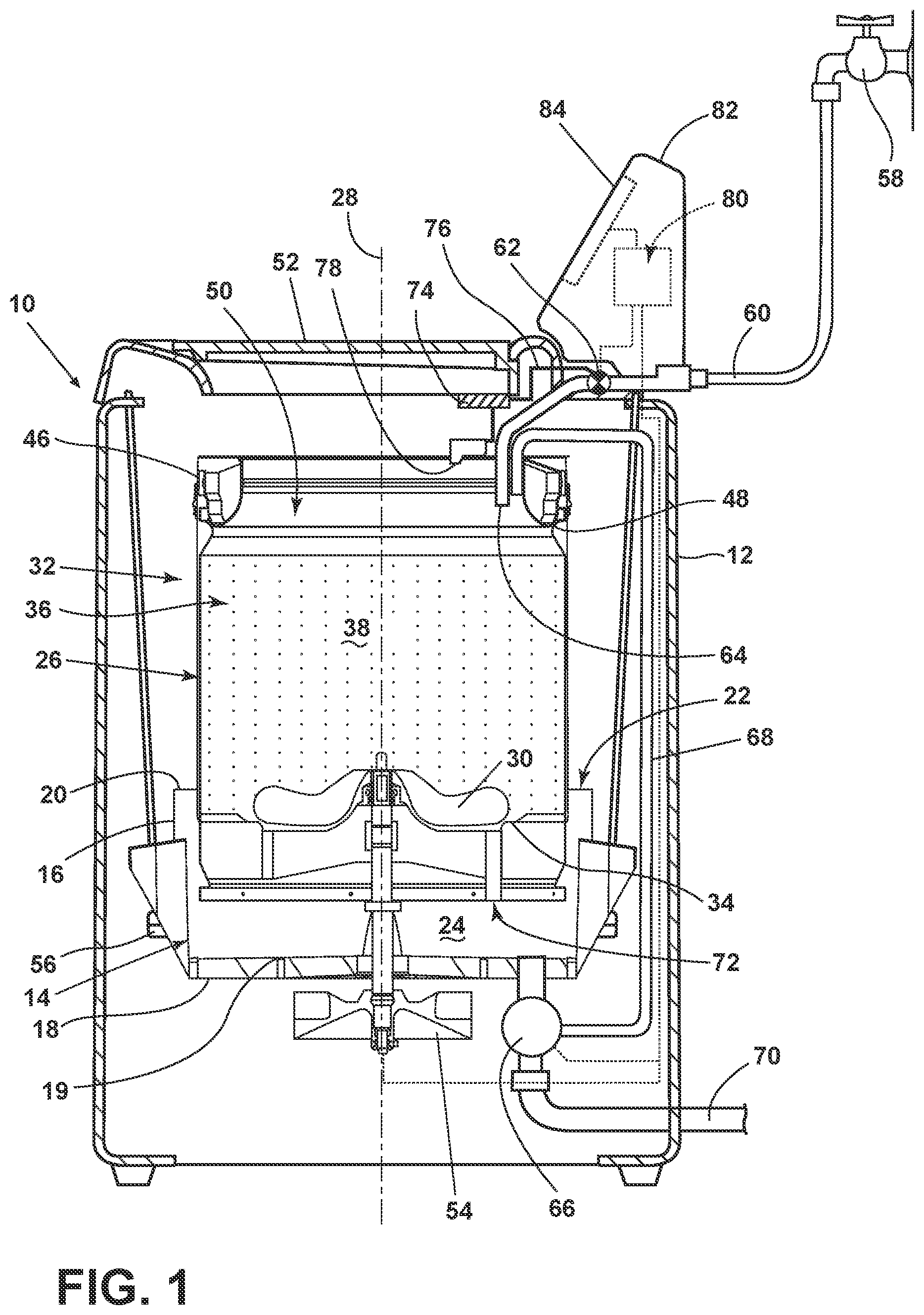 Patent US11781258 — Method of operating a fabric treating appliance — Figure 1