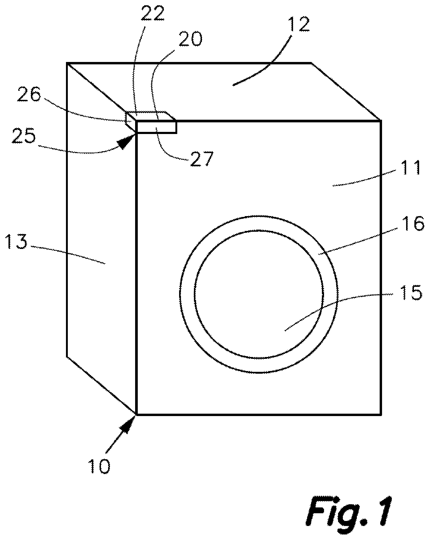 Patent US11781261 — Washing and/or drying machine with status indication and control system of a set of washing and/or drying machines — Figure 1