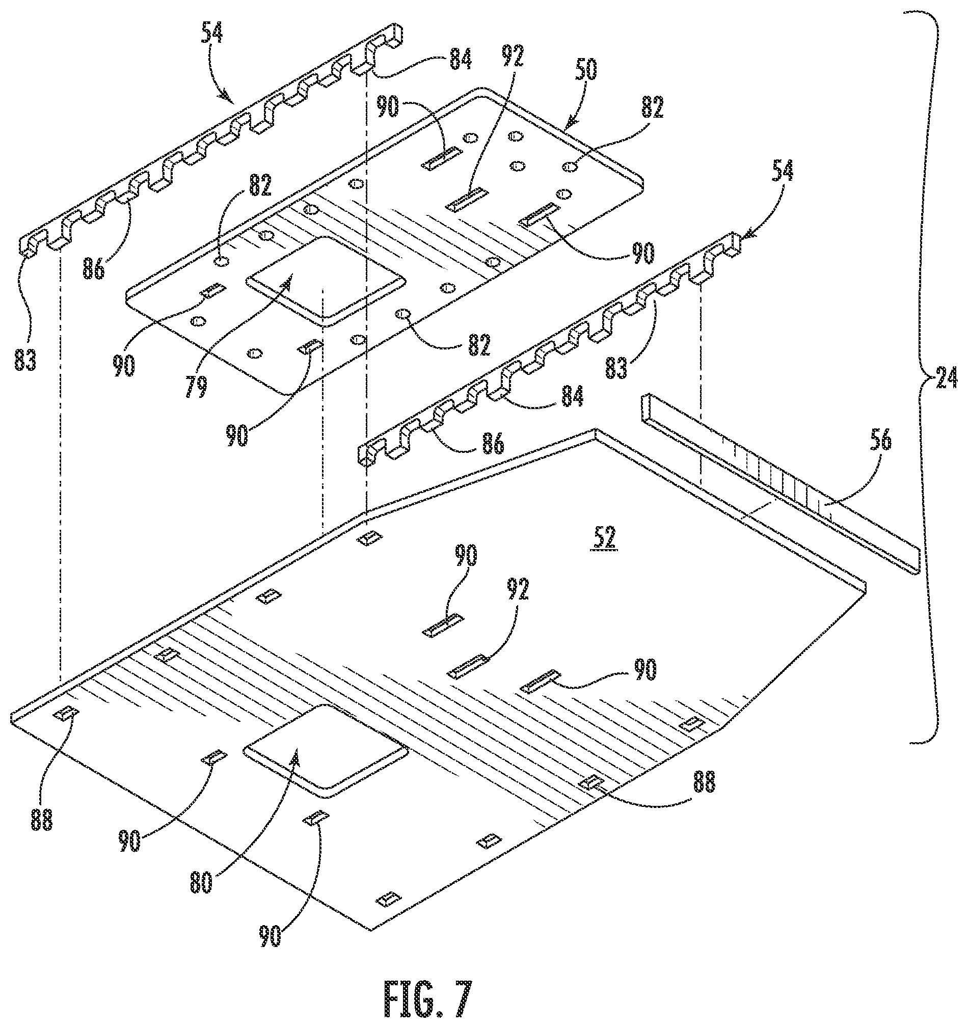 Patent US11781276 Figure 5 – Shallow-mount braced-post barrier