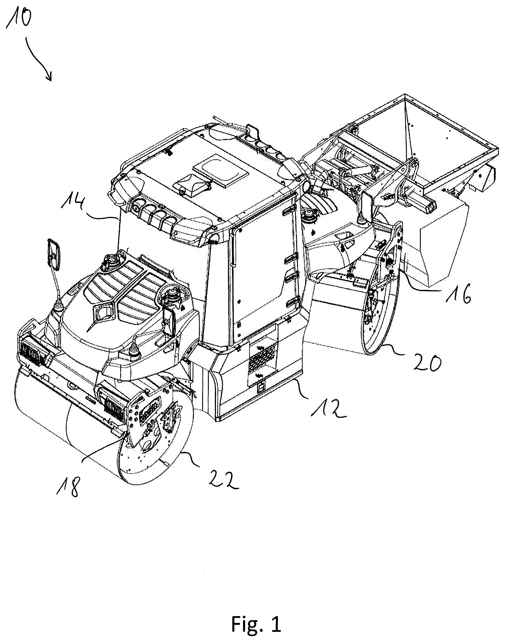 Patent US11781278 — Unbalance arrangement for a compactor roller of a soil compactor — Figure 1