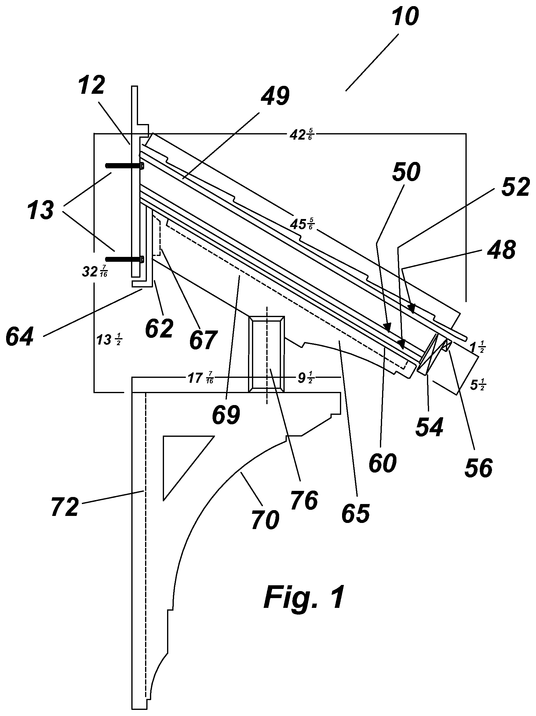Patent US11781319 Figure 1 – Structural bracket assembly
