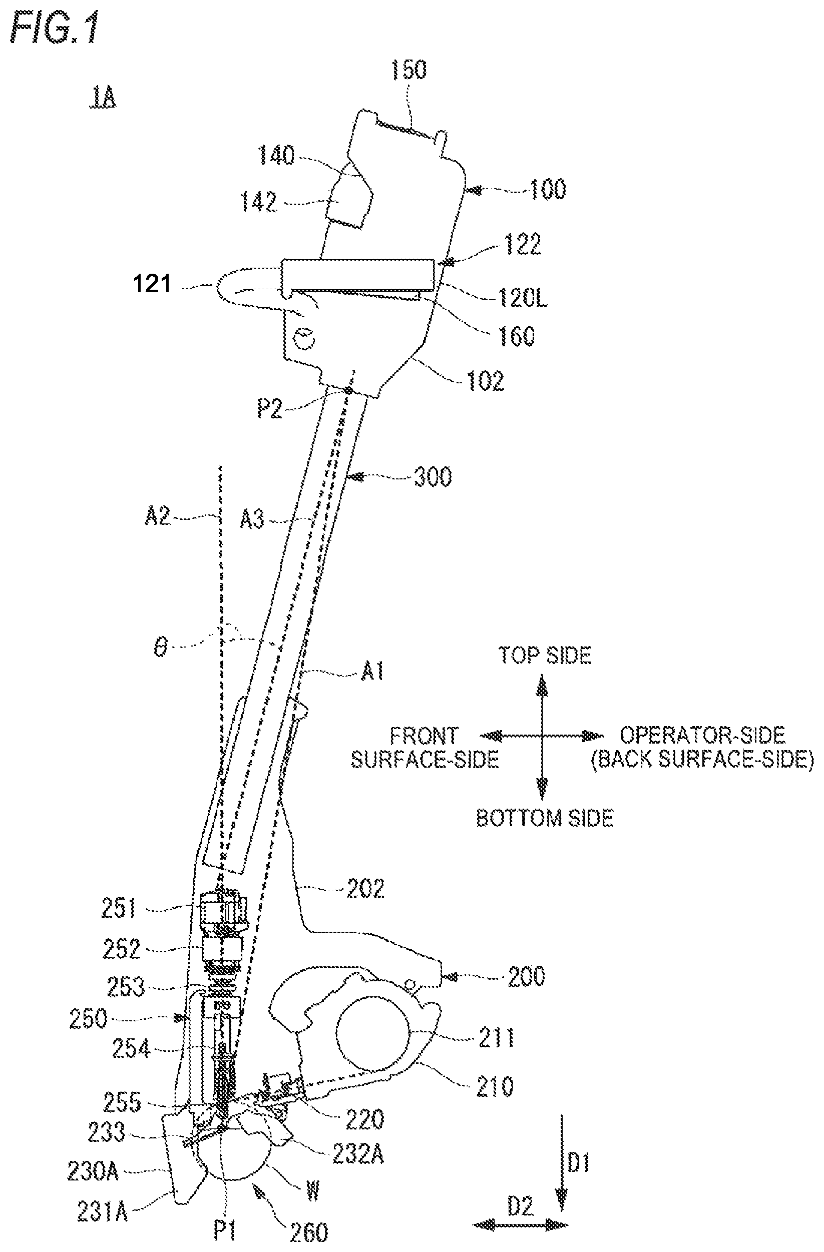 Patent US11781328 — Binding machine — Figure 1