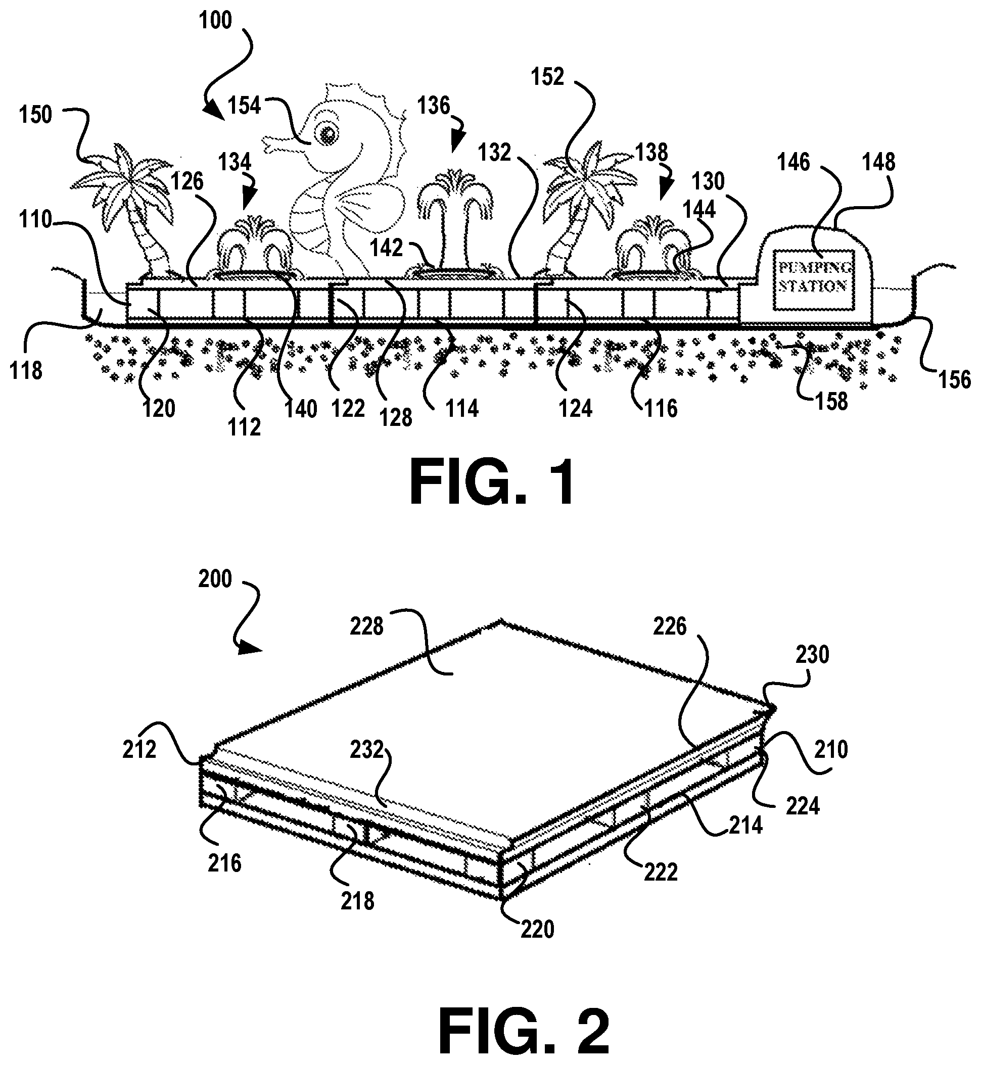 Patent US11781331 — Portable water park — Figure 1